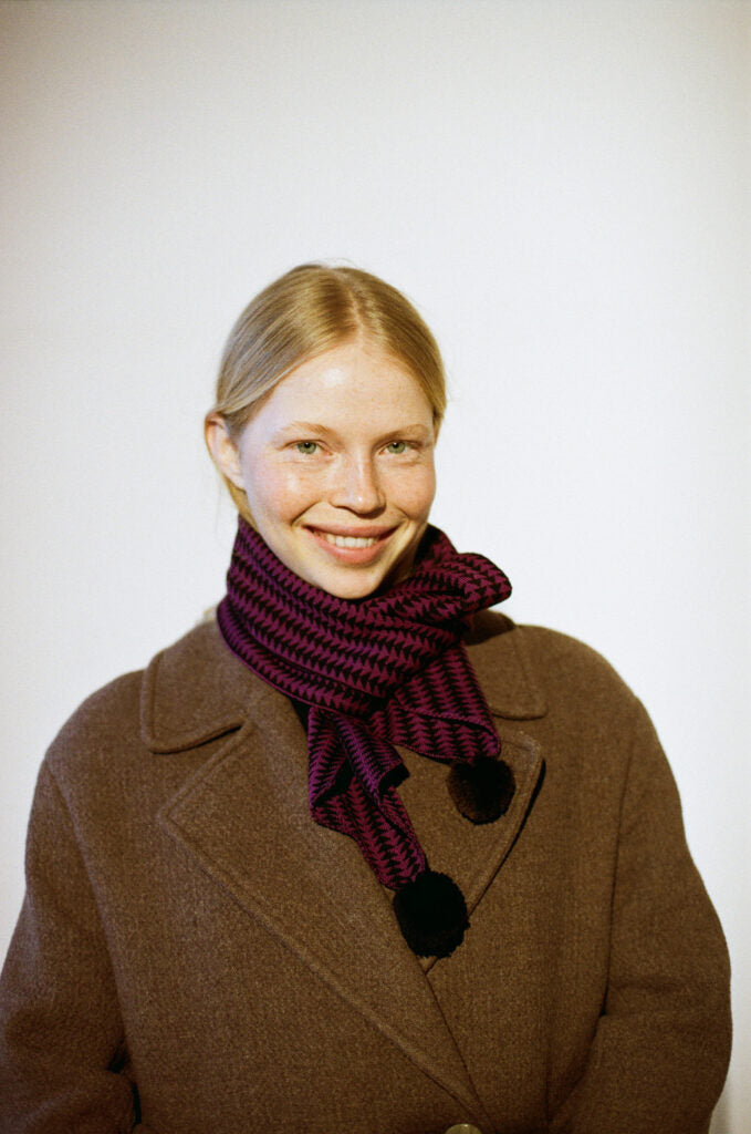 Couсou Merino Scarf in Black / Licorice Color