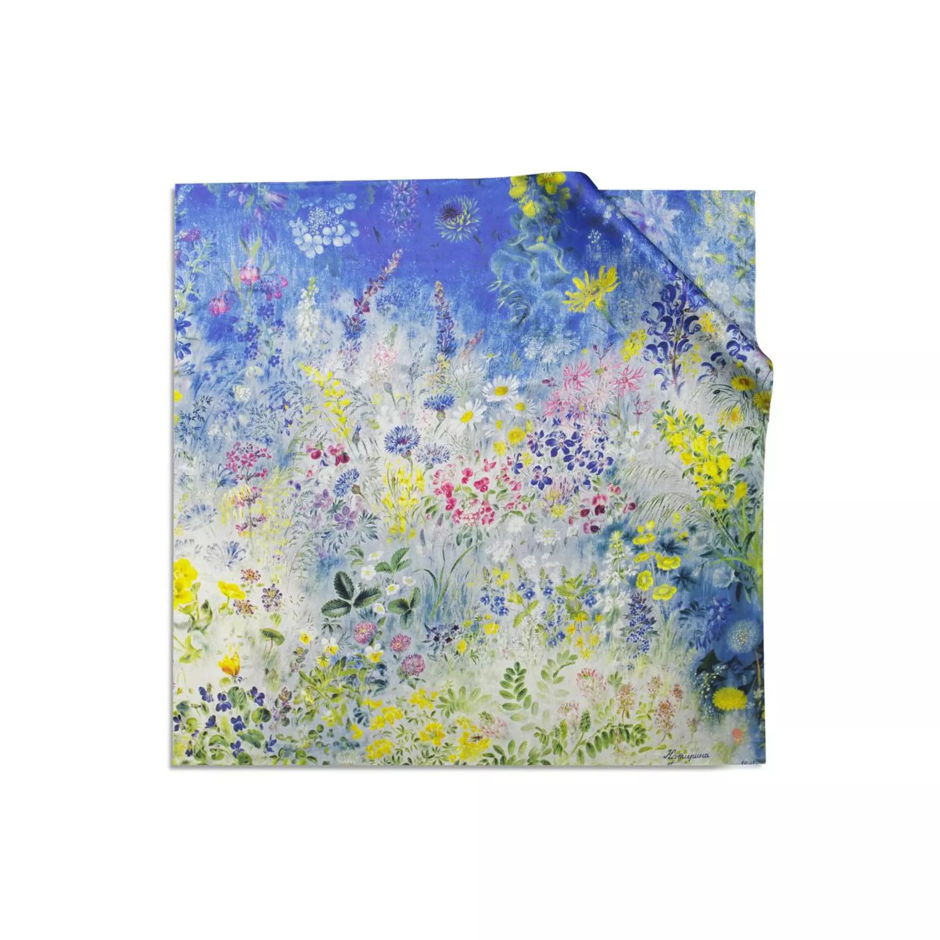 Silk scarf "Wildflowers. 1941"