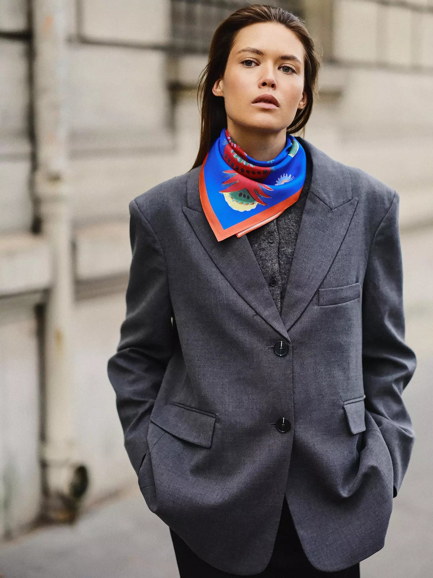 Silk scarf "Solar Waterfall"