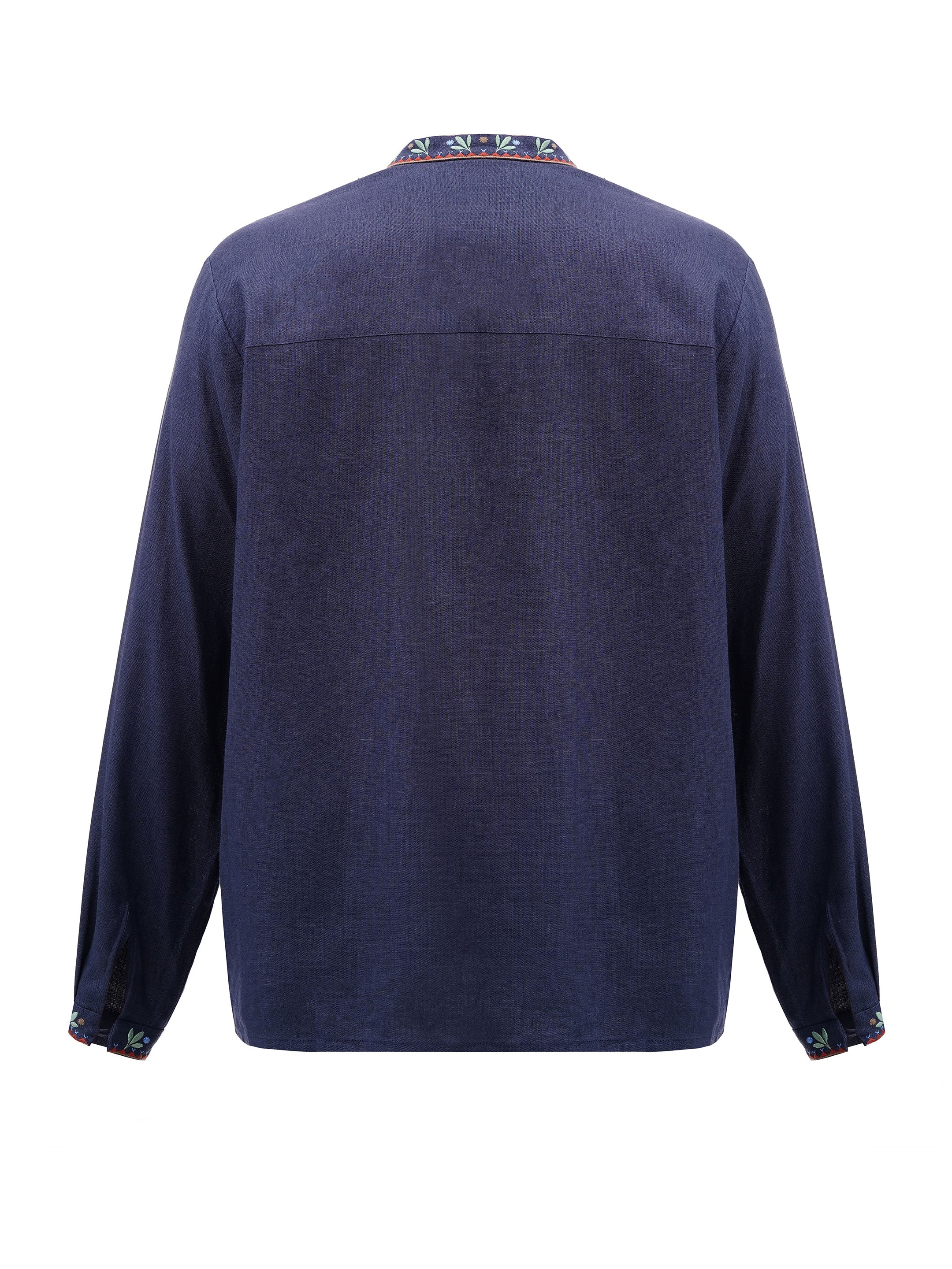 Dark blue men's embroidered shirt Lis