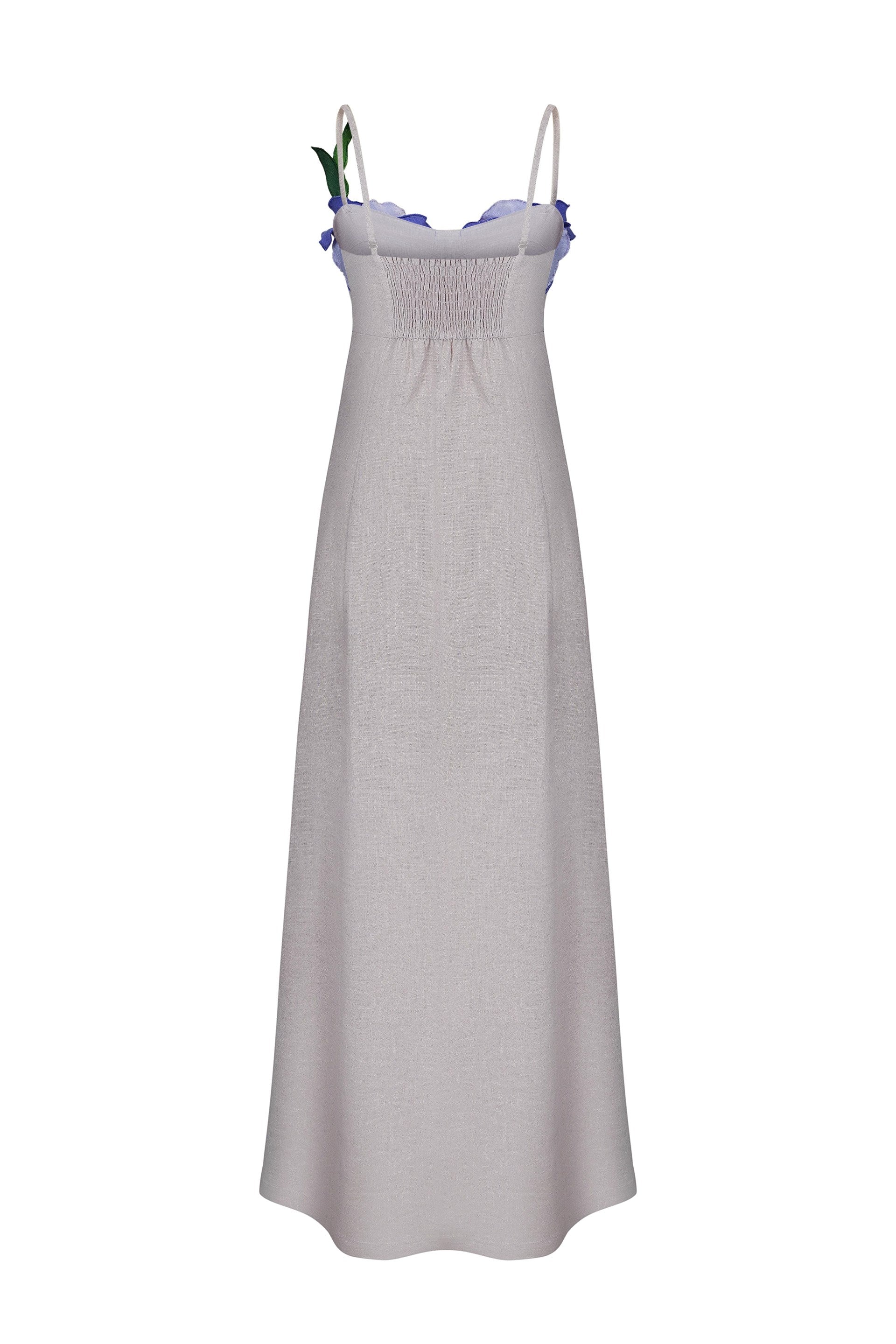 Flower maxi sundress (powder/lavender)