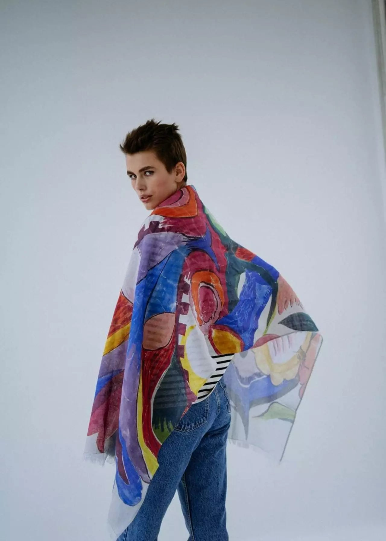 Linen wrap "Bouquet of flowers"