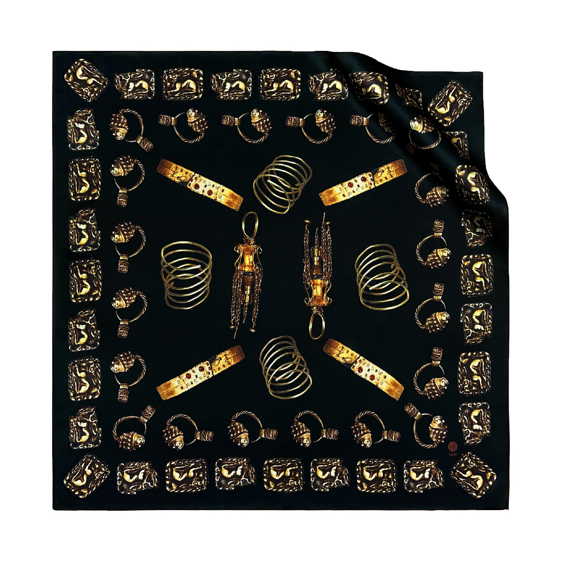 Silk scarf "Sarmatian gold"