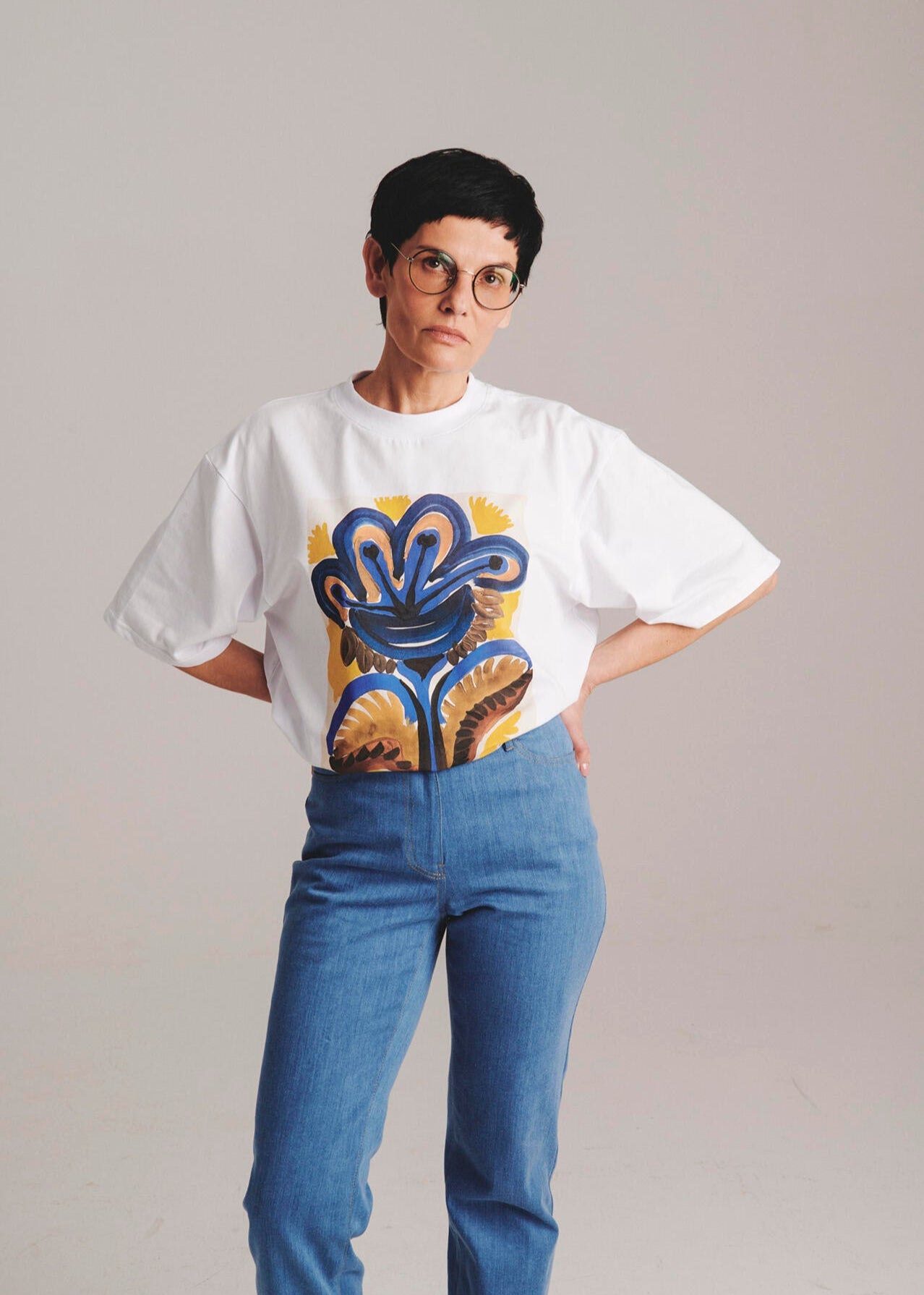 Cotton T-shirt "Flower"