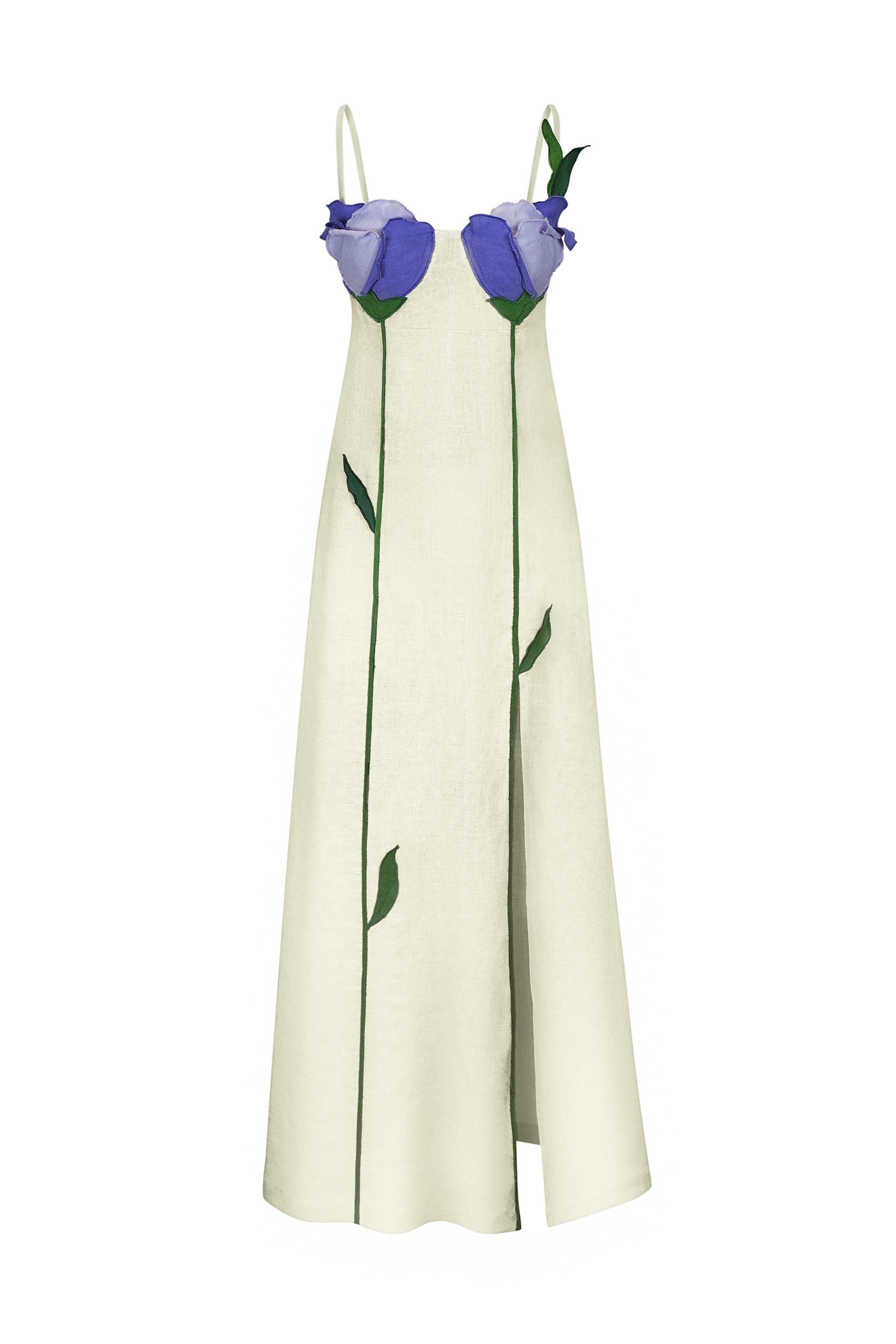 Flower maxi sundress (butter/lavender)