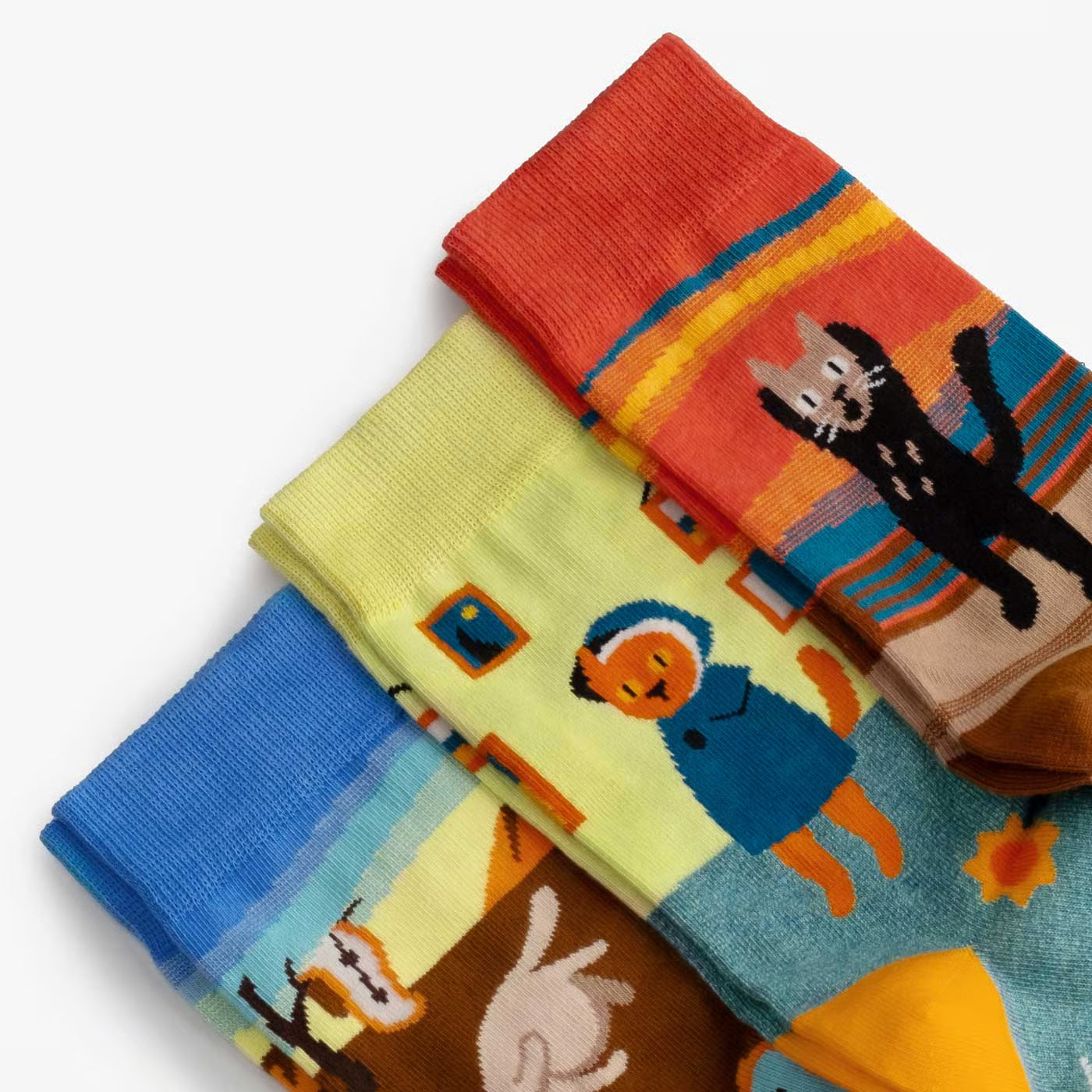 Cat Art Socks 3-Pack