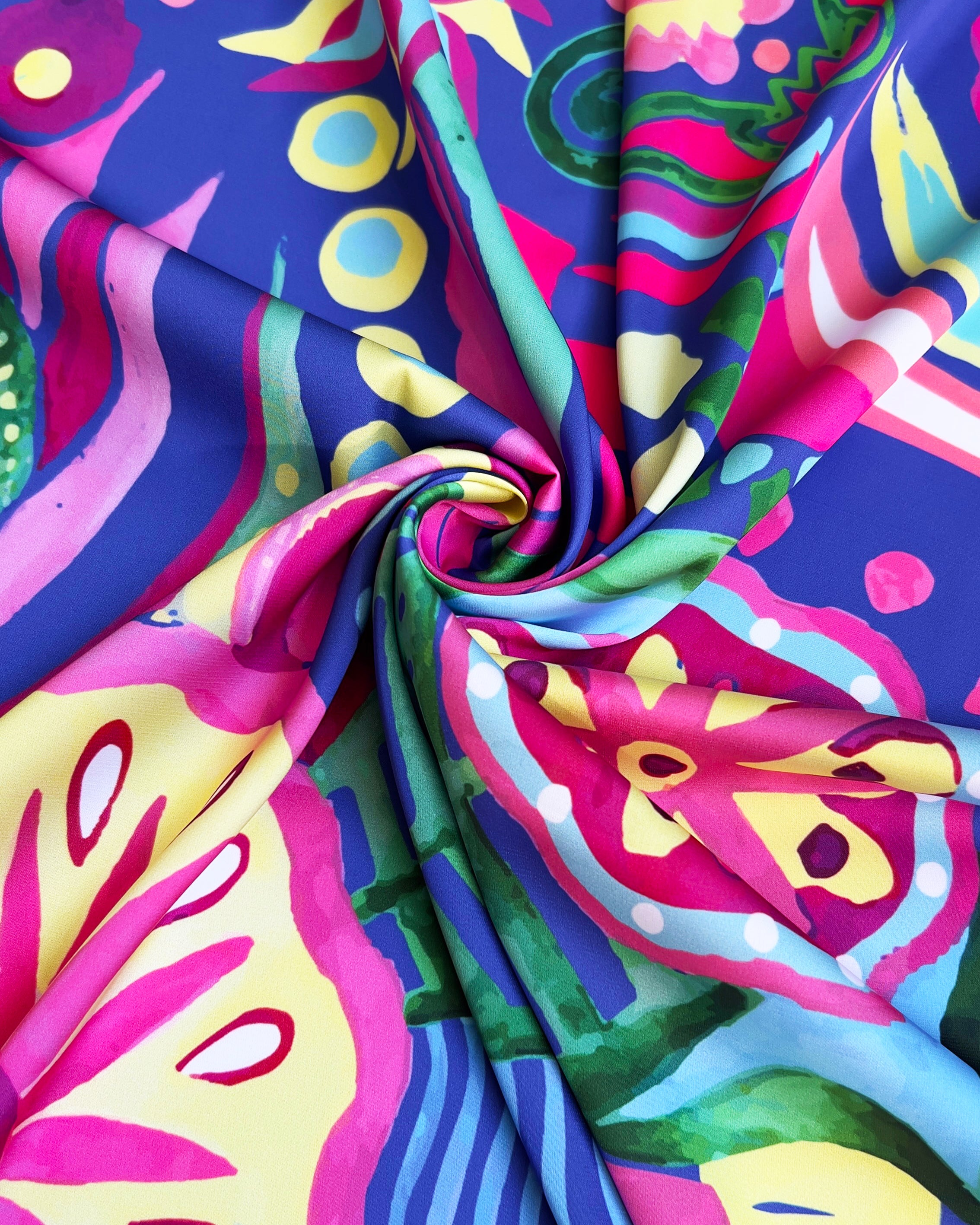 Silk scarf "Colorful Fantasy"