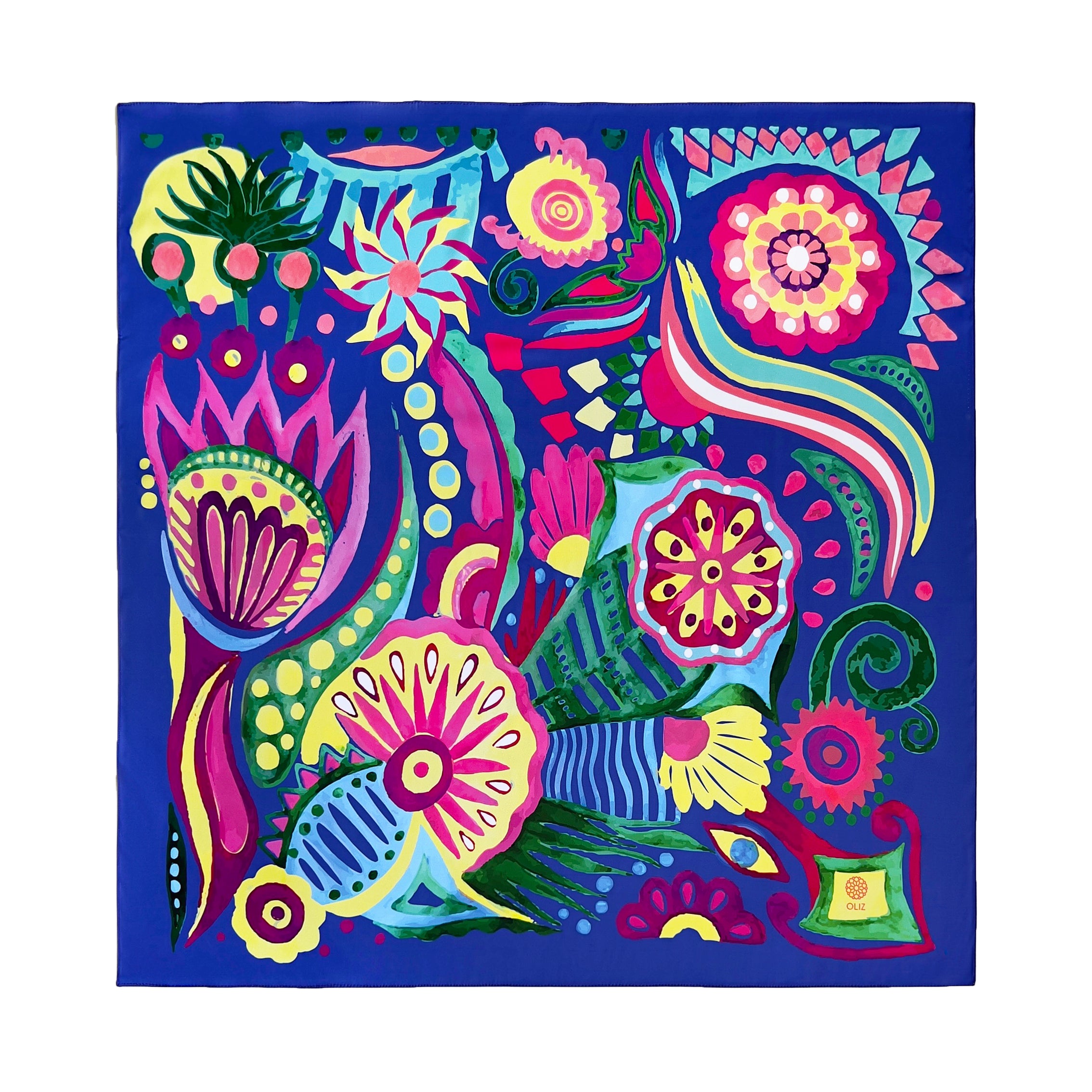 Silk scarf "Colorful Fantasy"