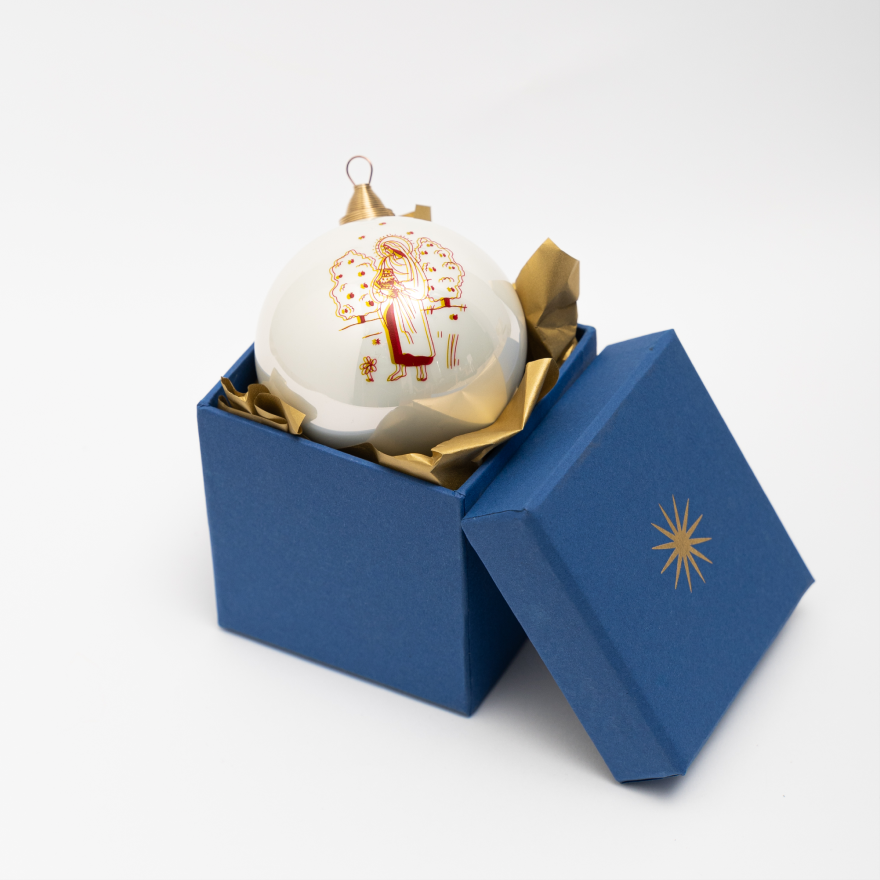 Glass christmas ball «Virgin mary» Chernihiv region