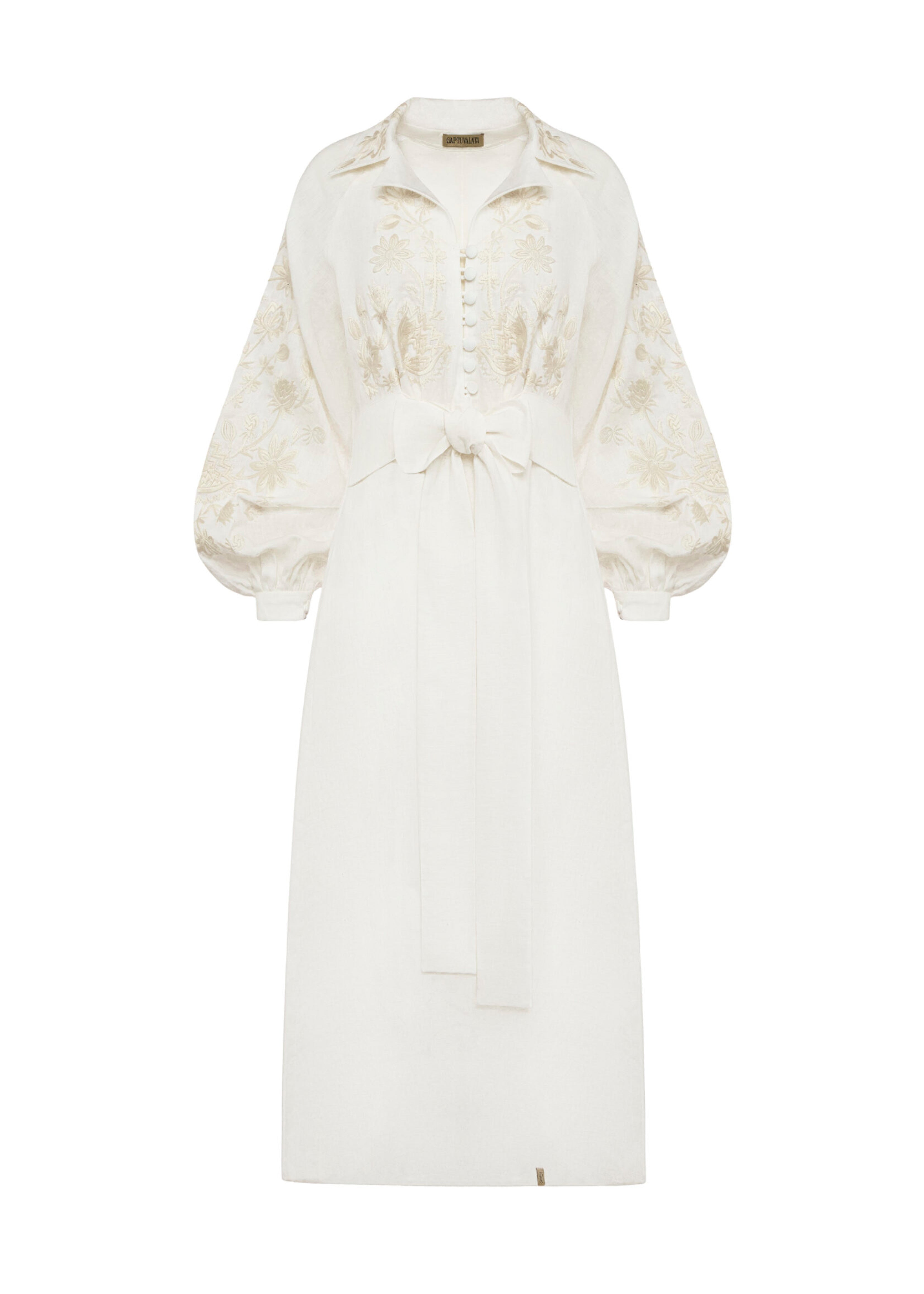 Dress “Nagidka” white ornament