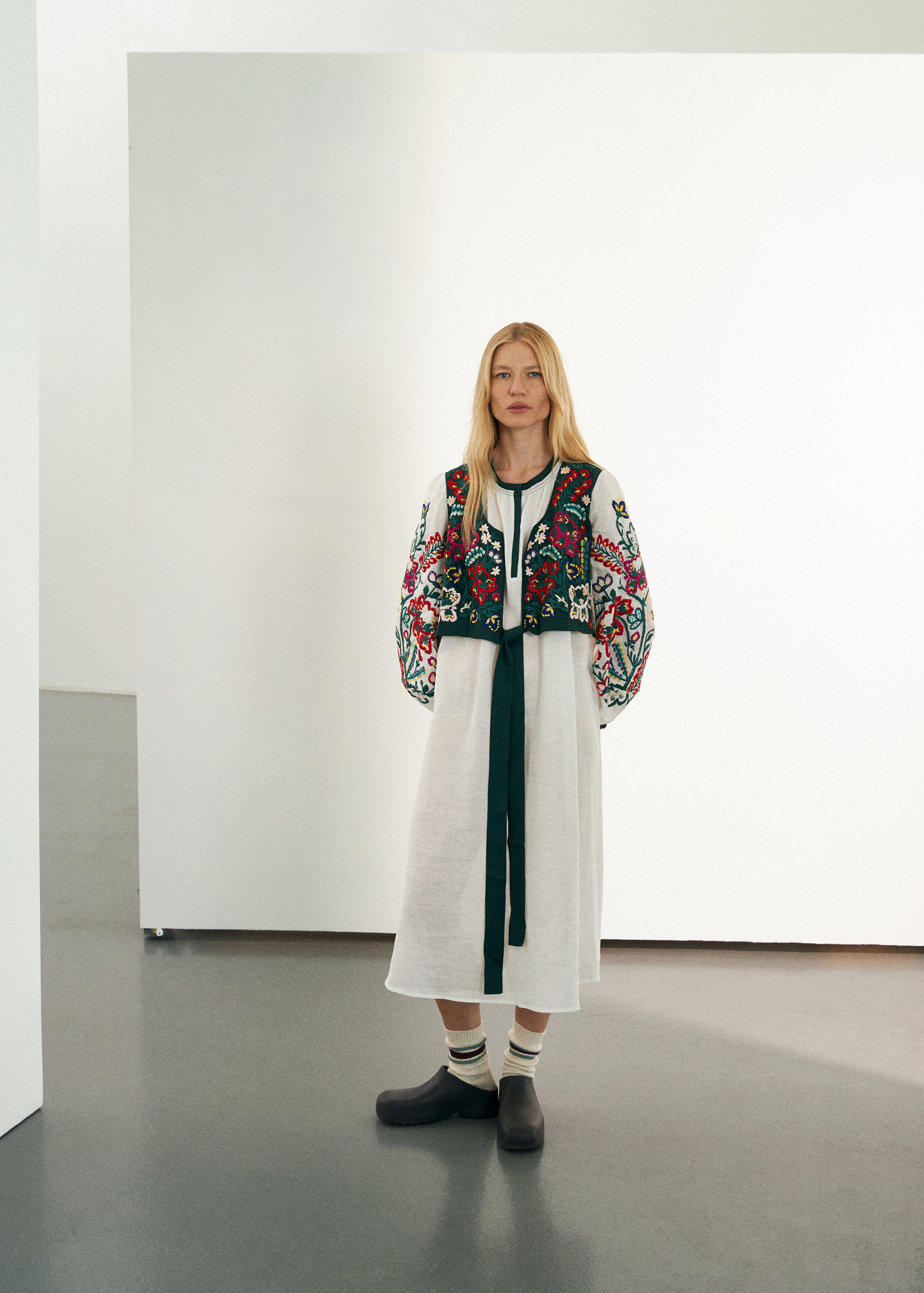 Dress with traditional embroidery “Opillia”