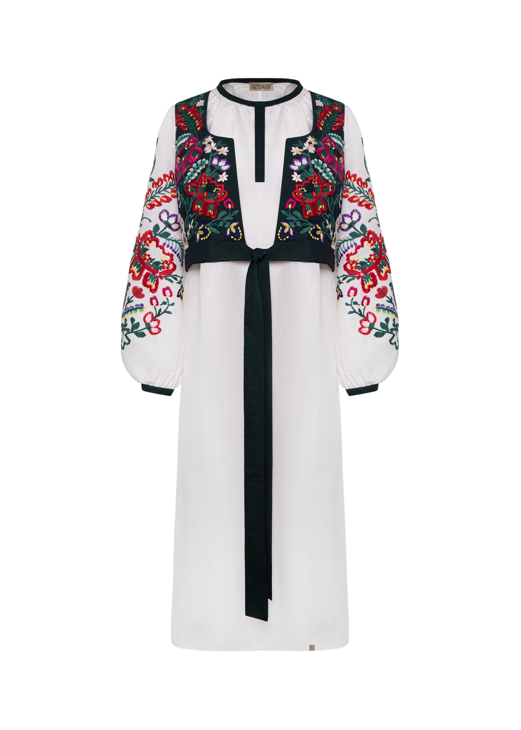 Dress with traditional embroidery “Opillia”