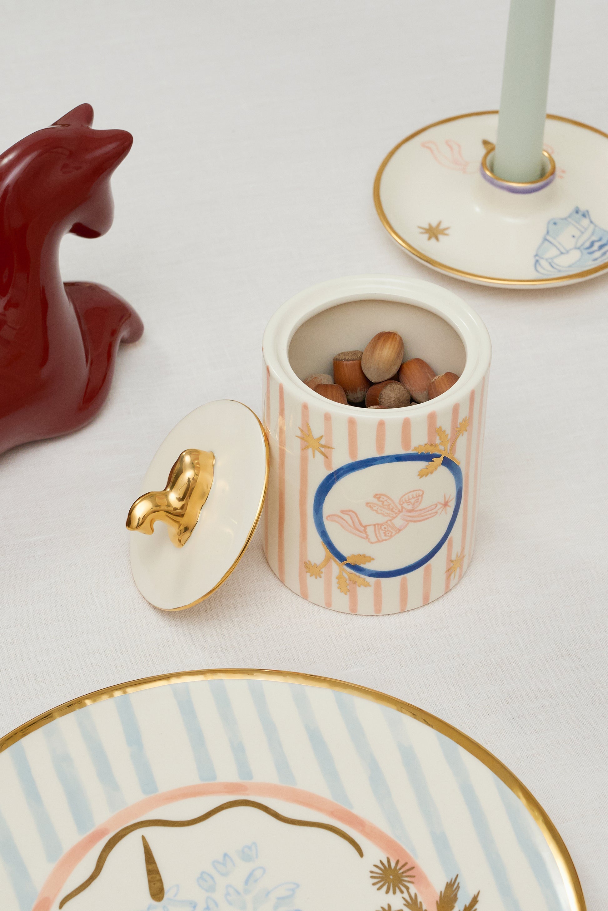 Horseman Sugar Bowl in Pink