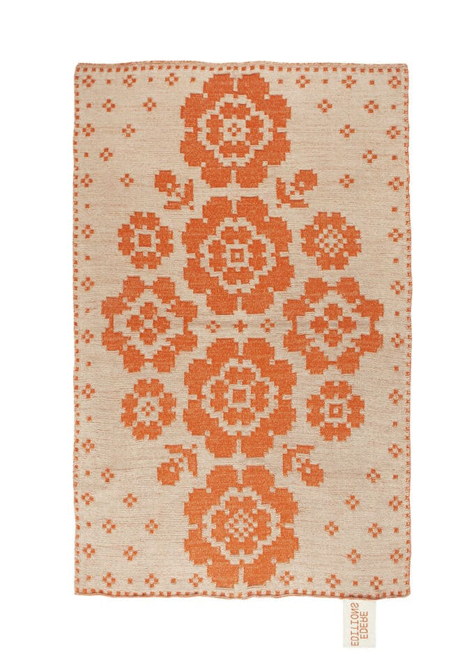 Hollyhocks Blanket (Copper / Chalk Stone)