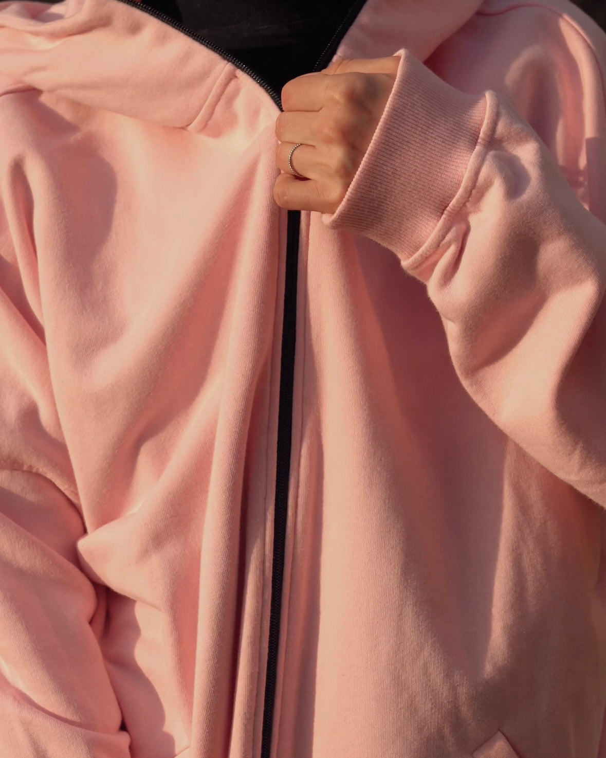 Suit with zip-hoodie "Pink"