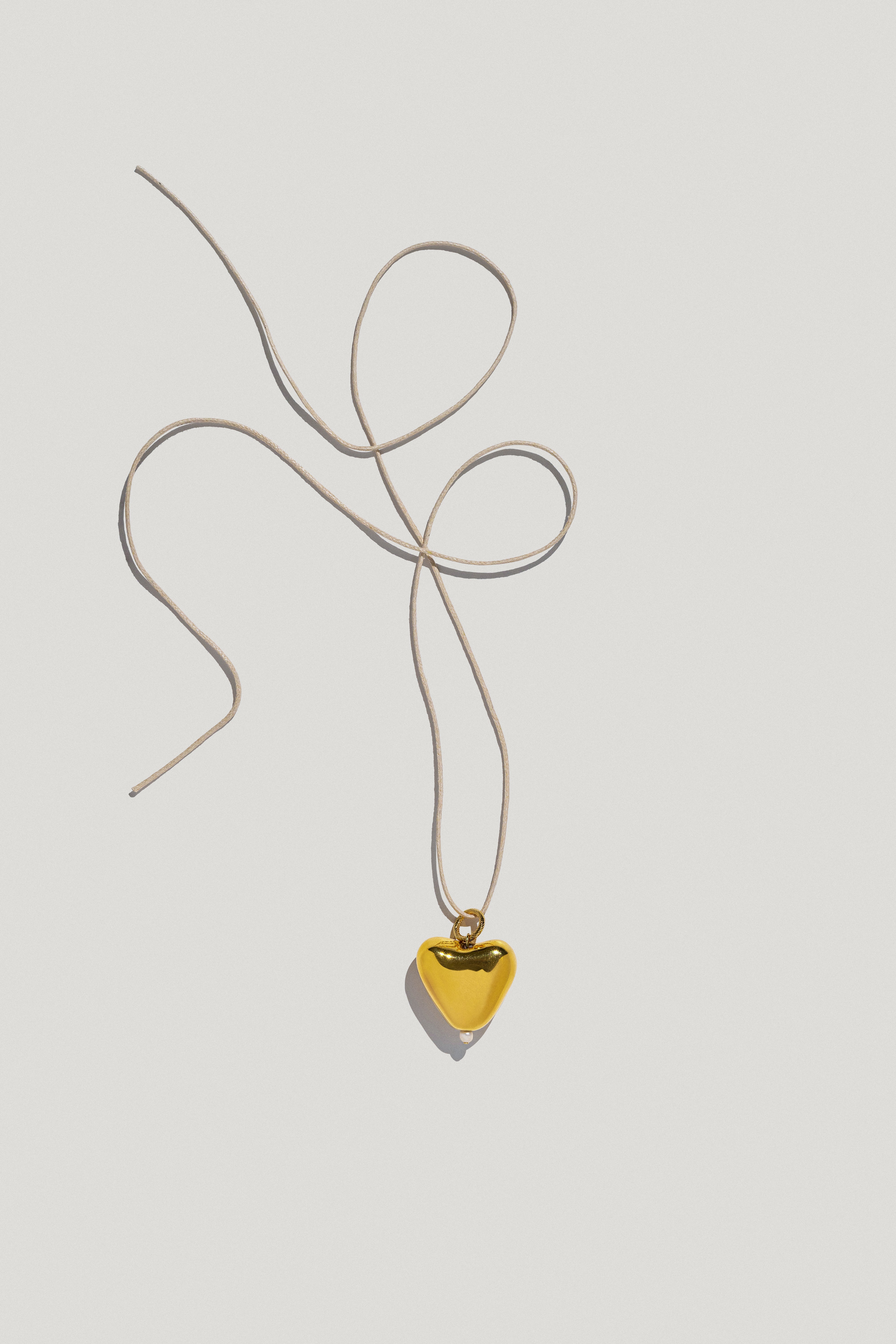 Pendant big heart "SKARB" gold