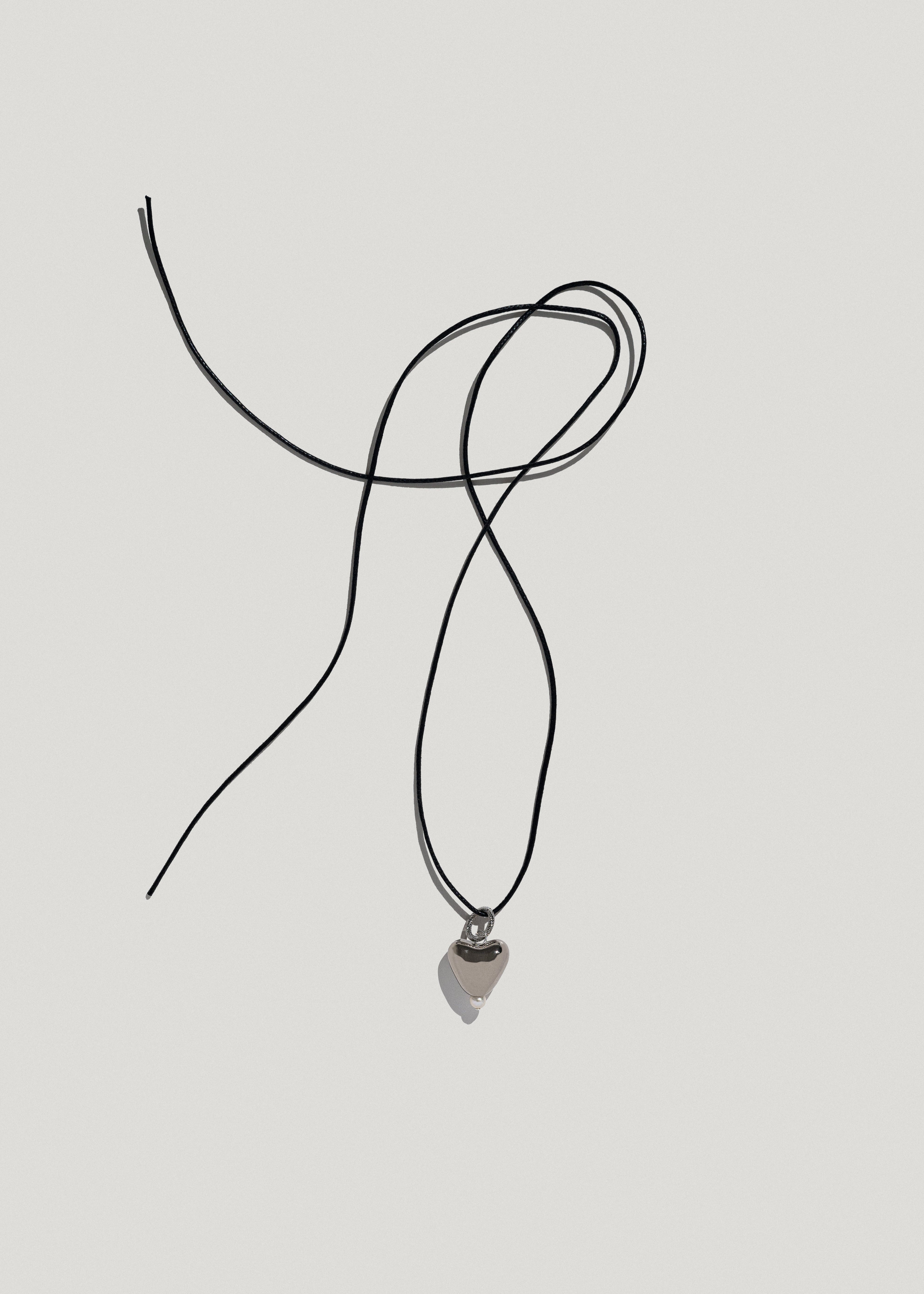 Pendant small heart "SKARB" platinum