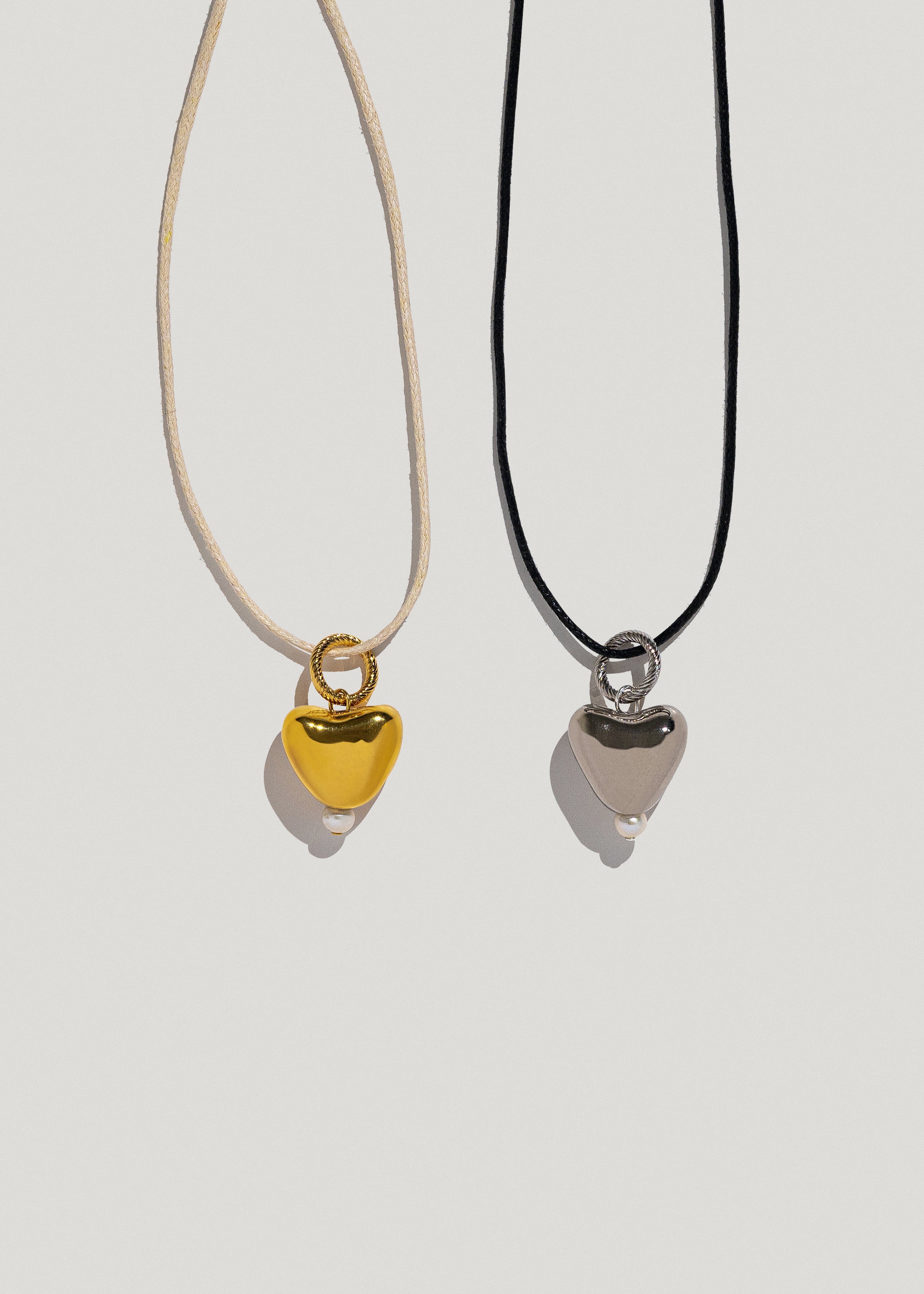 Pendant small heart "SKARB" platinum