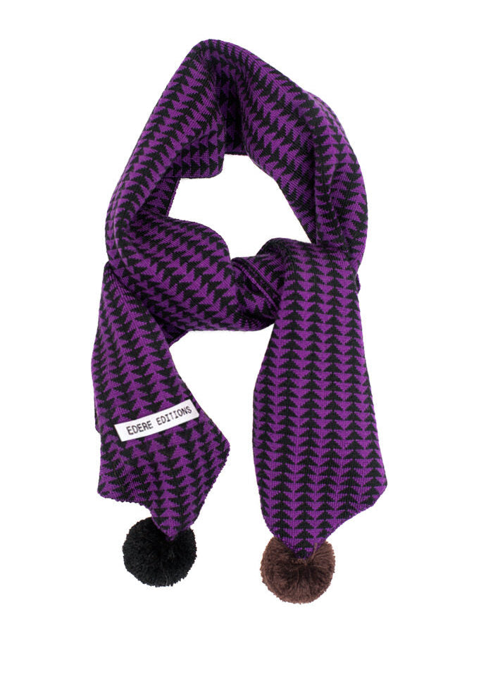 Couсou Merino Scarf in Black / Licorice Color