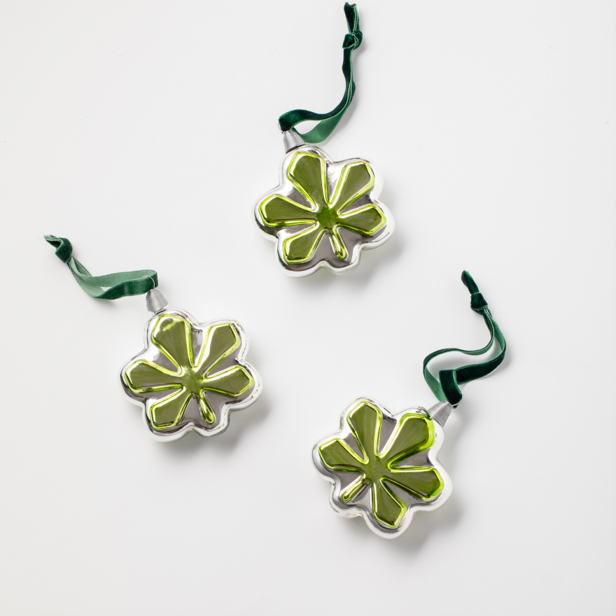 Hand-painted glass ornament «Chestnut»