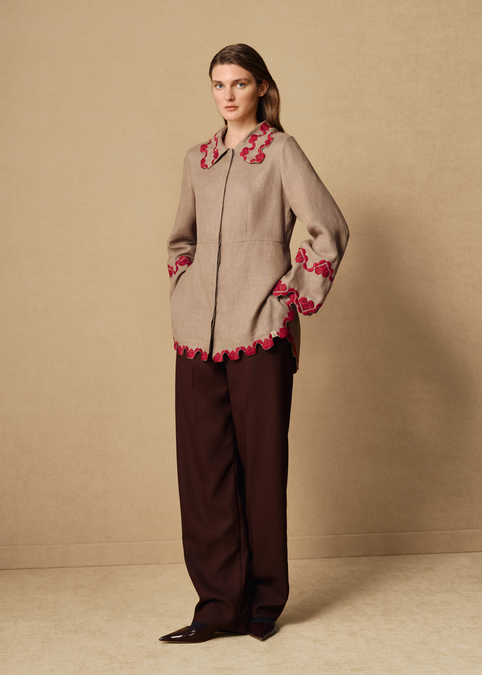 Linen Shirt “Zharyna” (Ember)