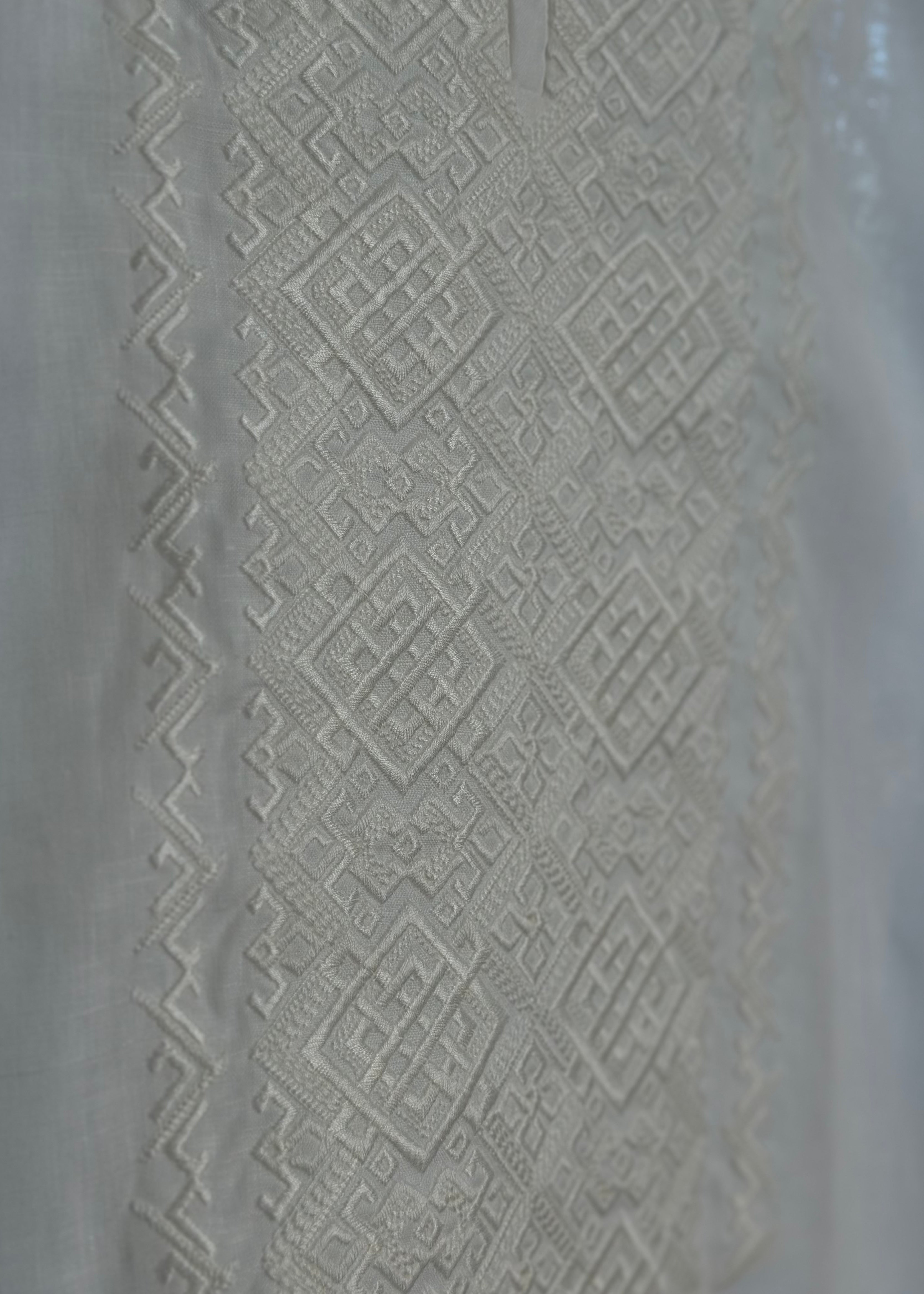 Men’s shirt with designer embroidery “Oprishok” white ornament