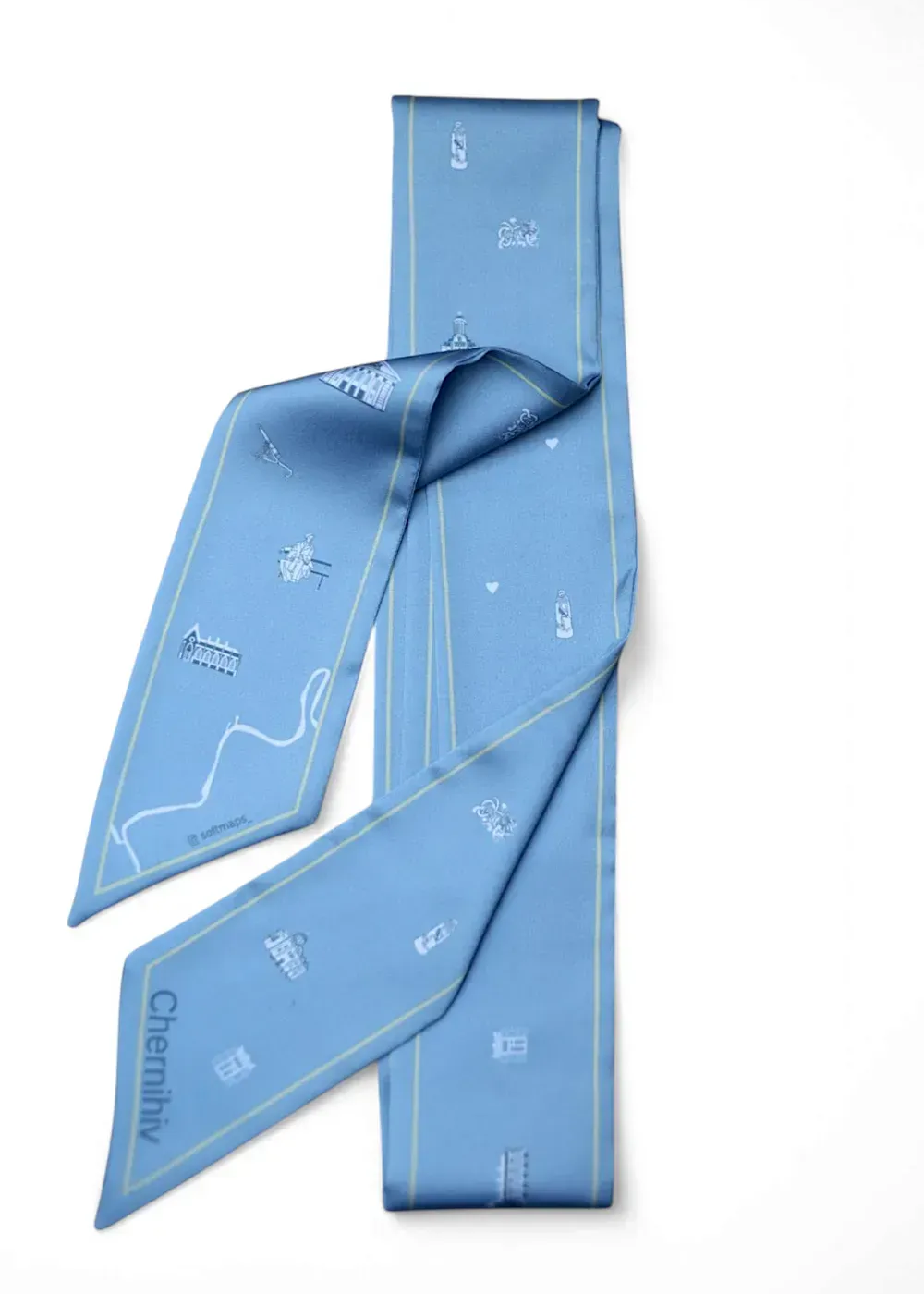"My Chernihiv" Twilly (Sky blue)