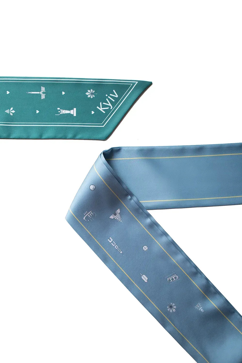 "My Kyiv" Twilly (Sky blue)