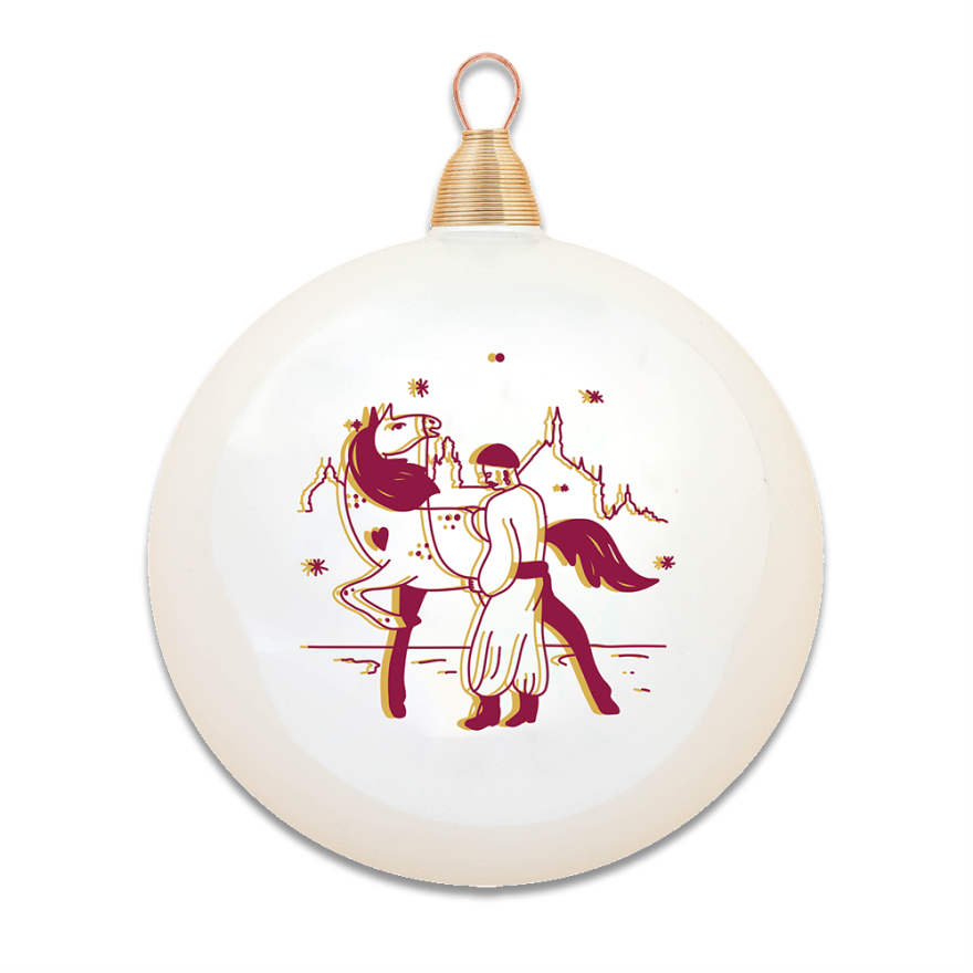 Glass christmas ball «In lviv» Lviv region