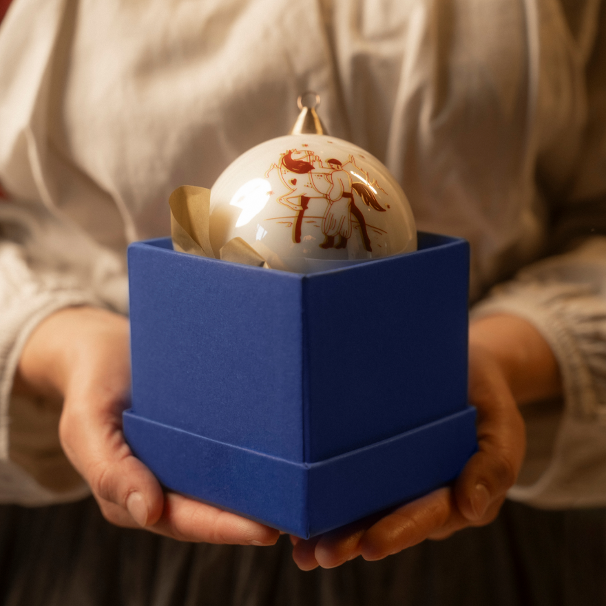 Glass christmas ball «In lviv» Lviv region