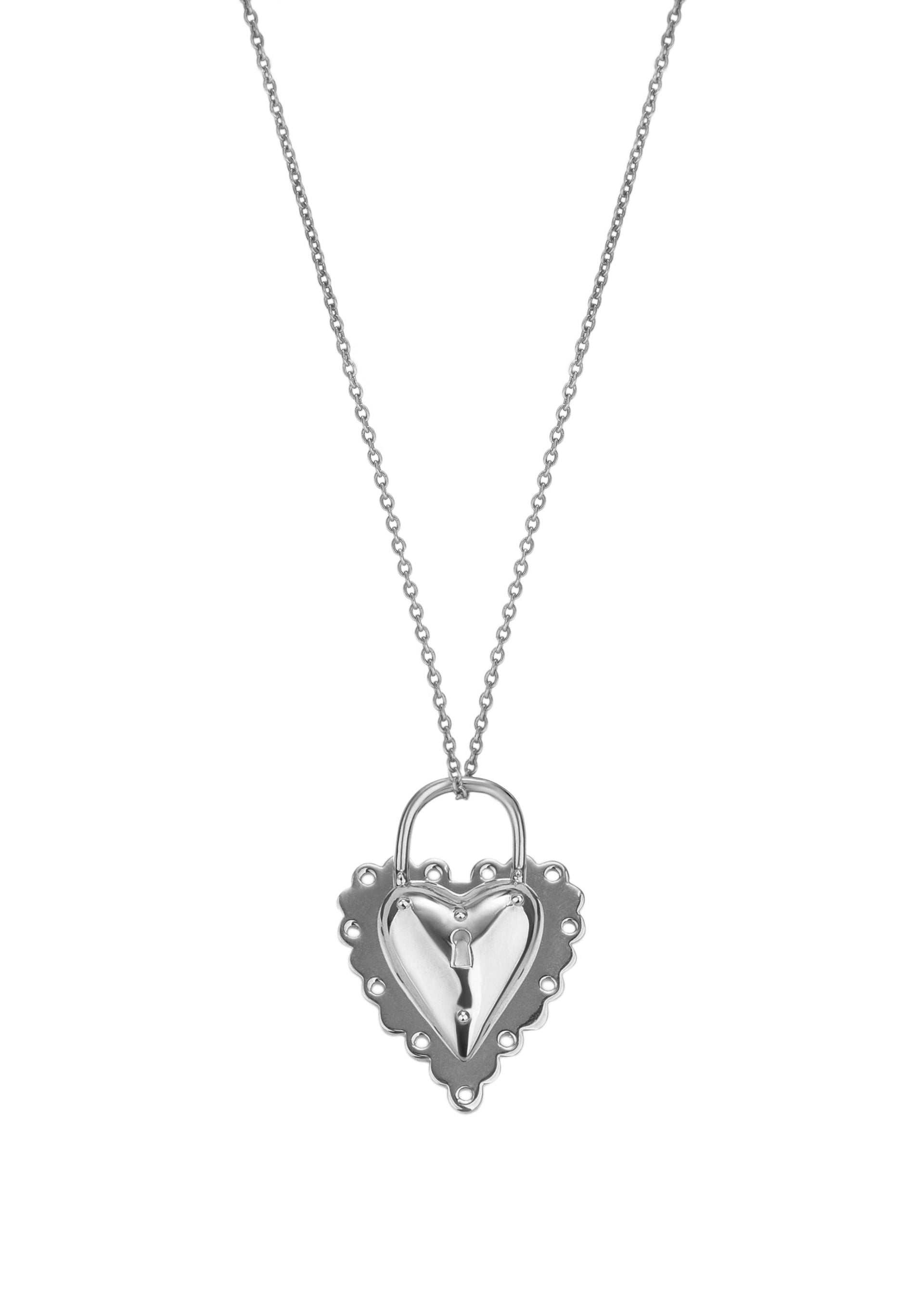 Open Heart Silver Pendant