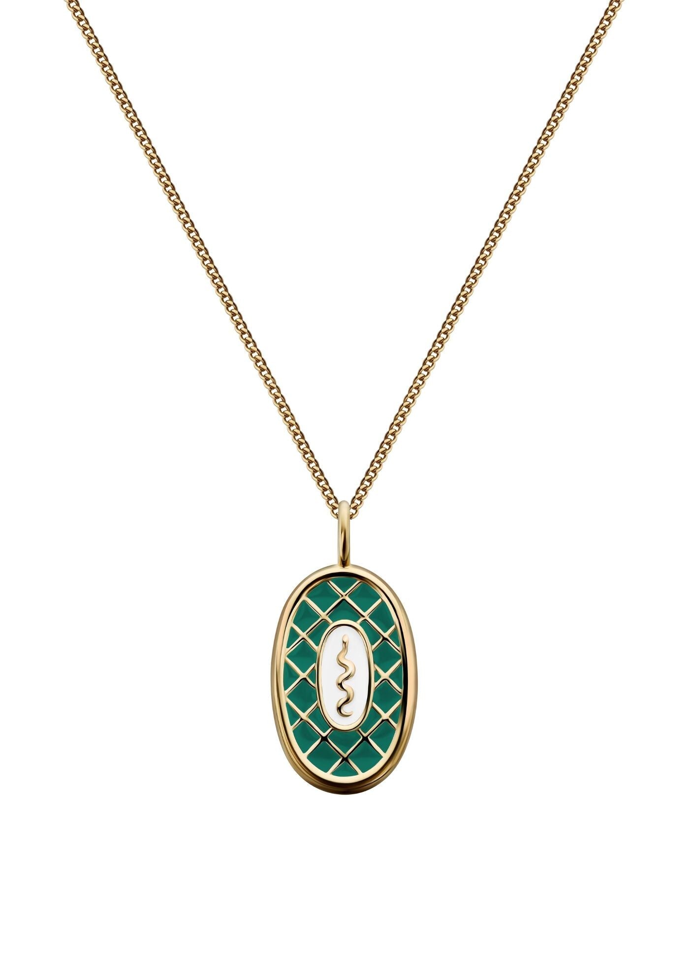 Necklace in Emerald Green "Serpent"