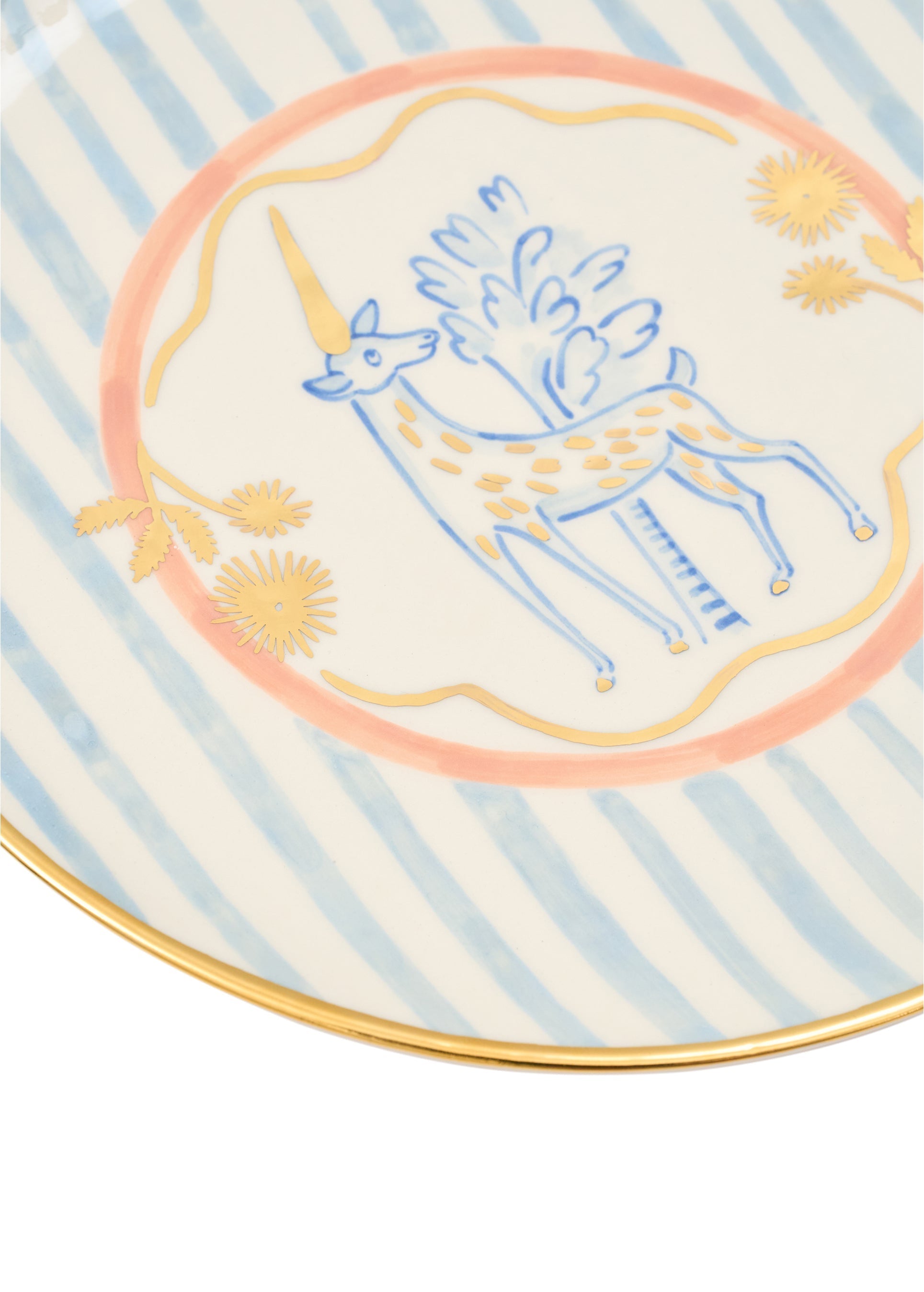 Unicorn Plate in Blue