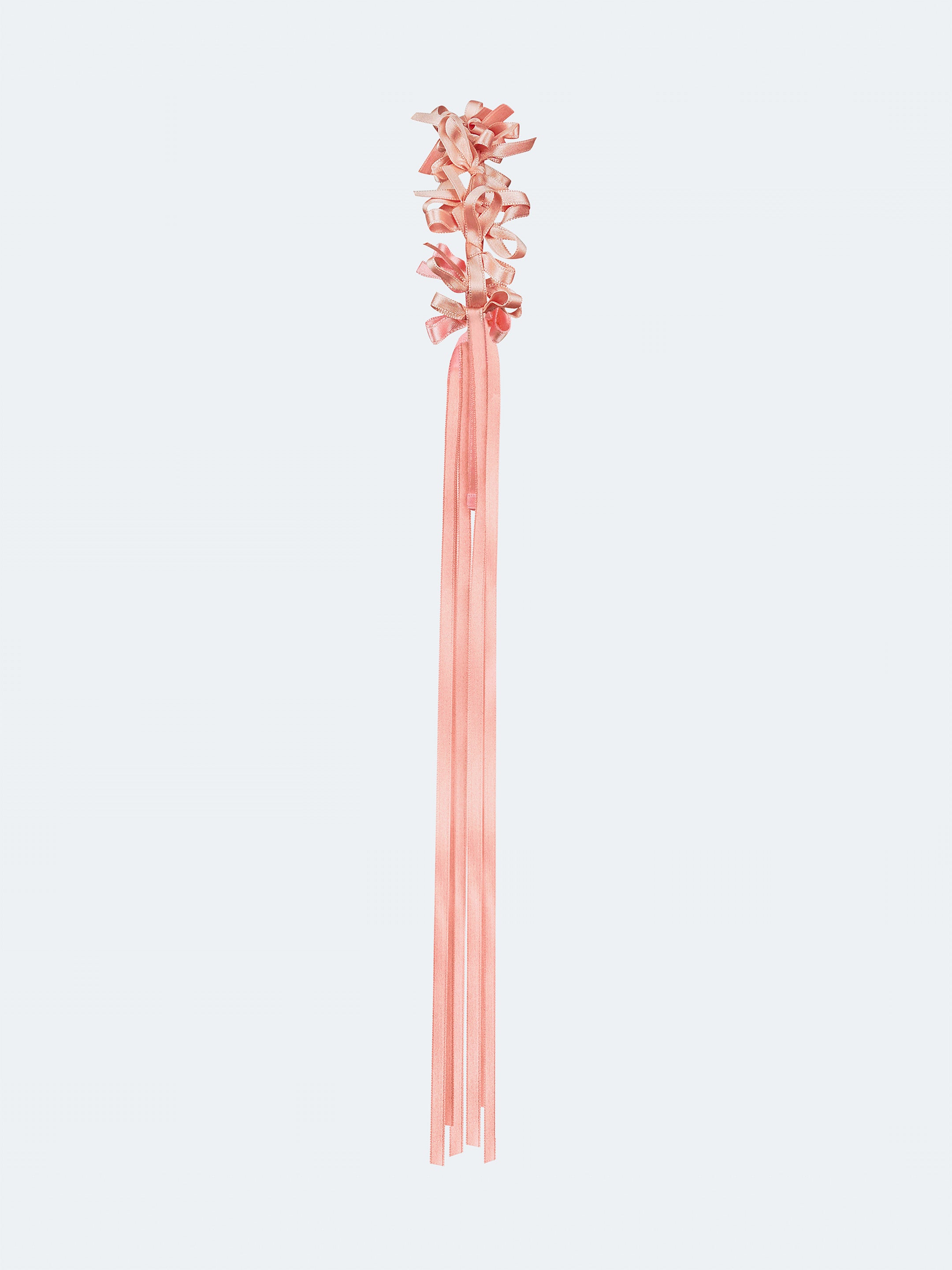 Light summer wreath made of peach-colored satin thread "Lebidka"