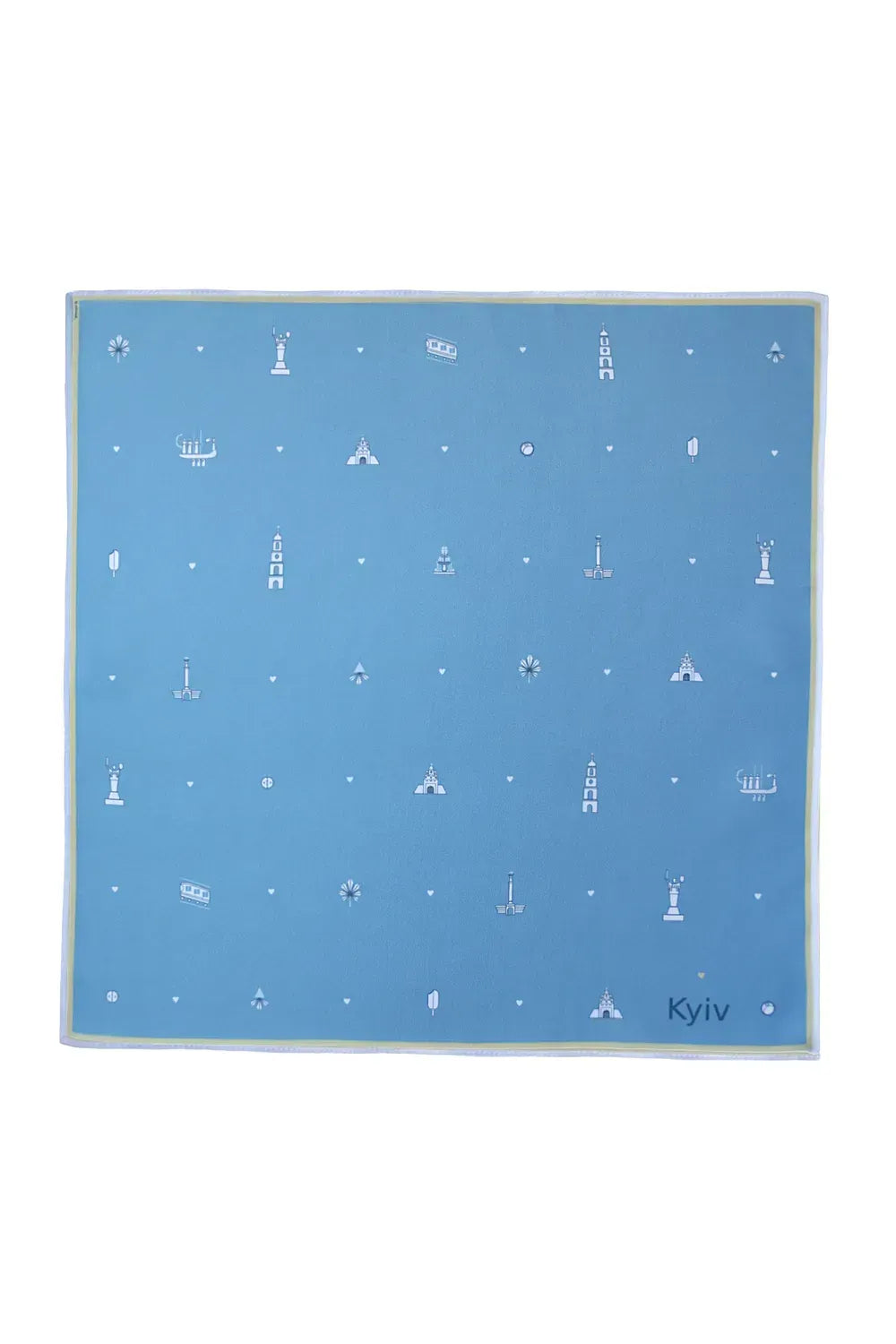 "My Kyiv" Pocket Square (Sky blue)