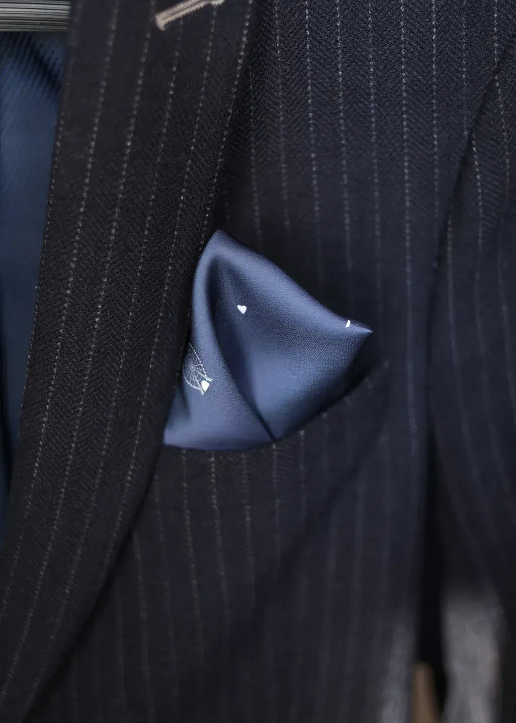 "Peaceful Ukraine" Pocket Square (Dark blue)