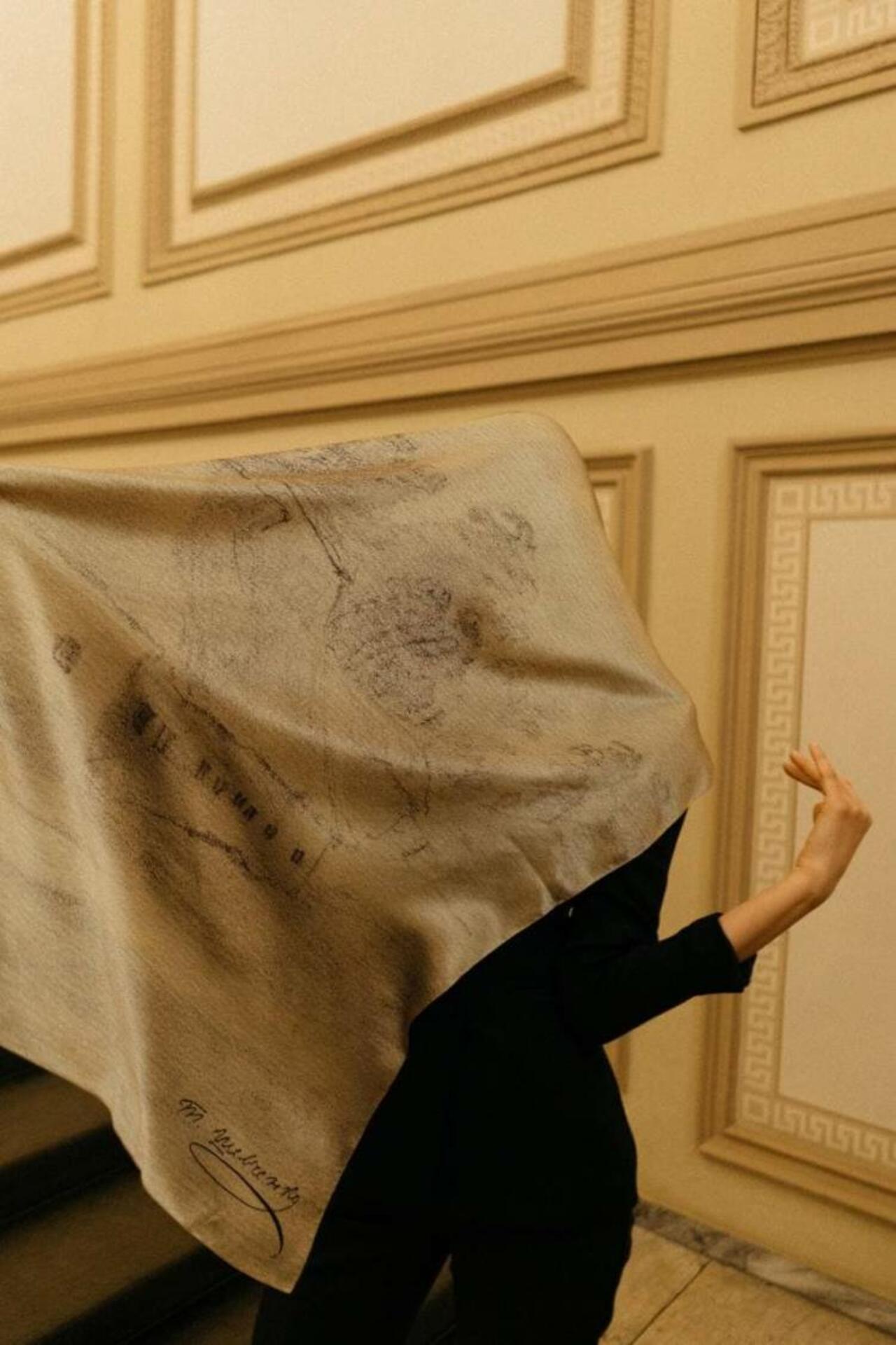 Silk handkerchief "In Ukraine, 1845"