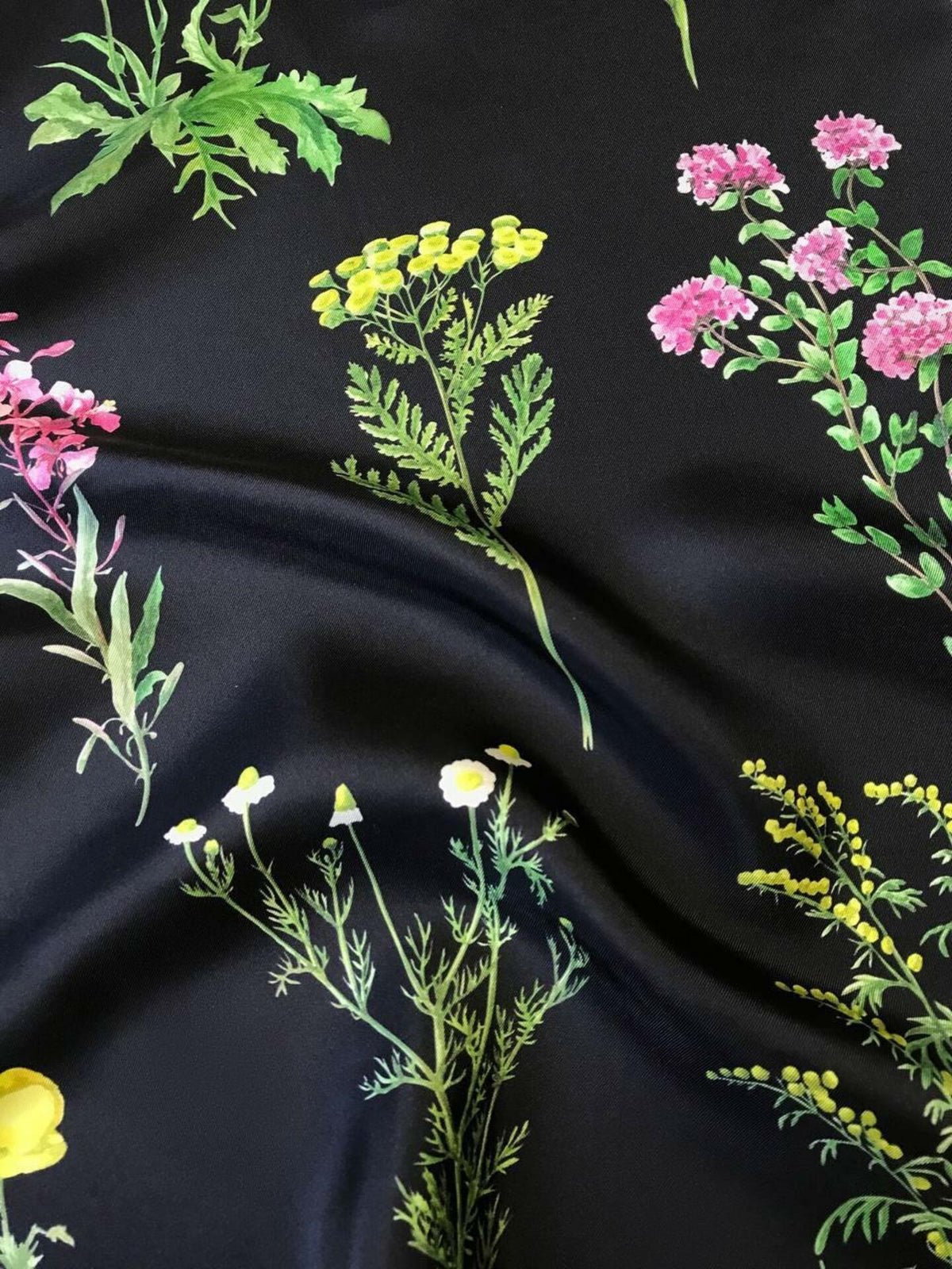 Silk scarf "Botany"