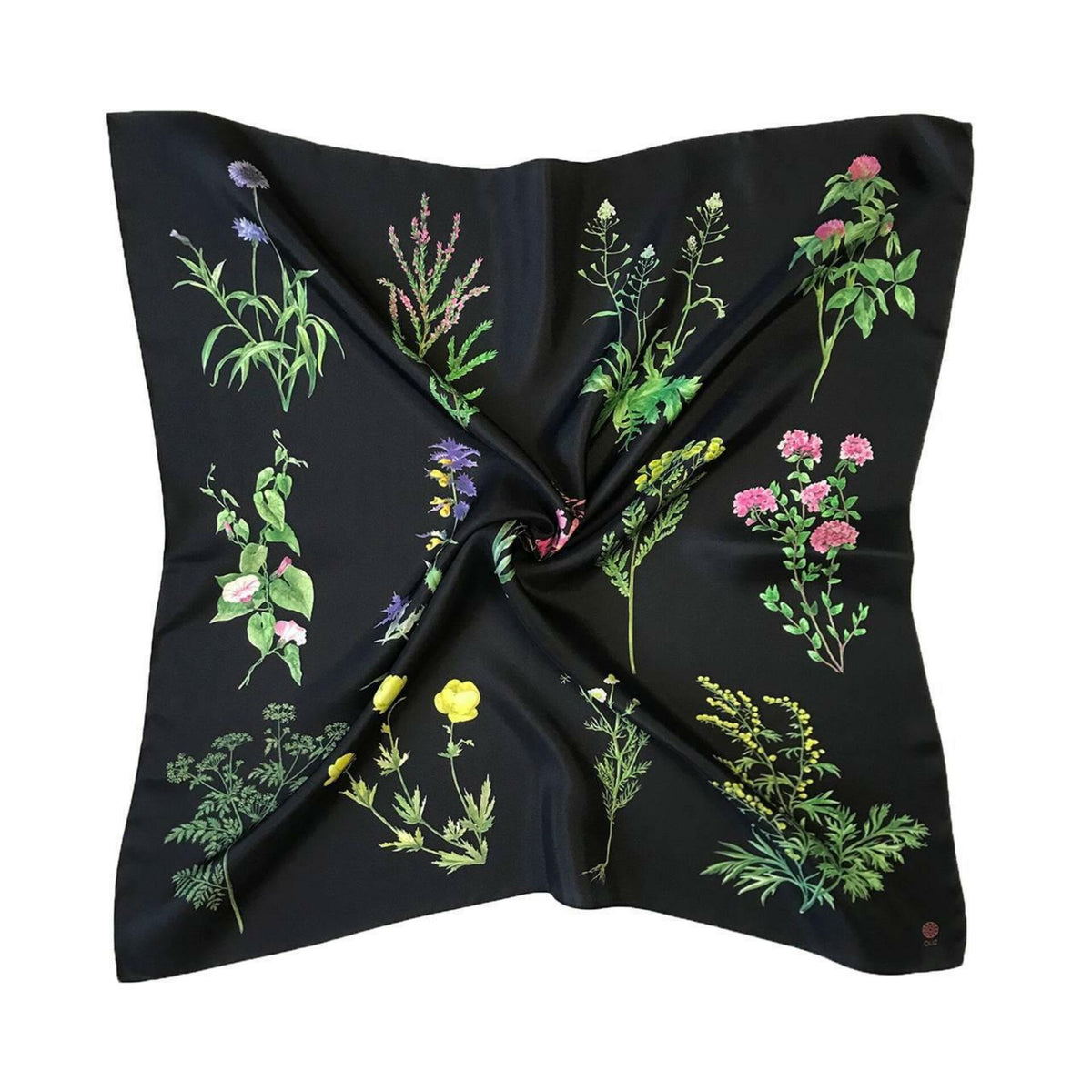 Silk scarf "Botany"