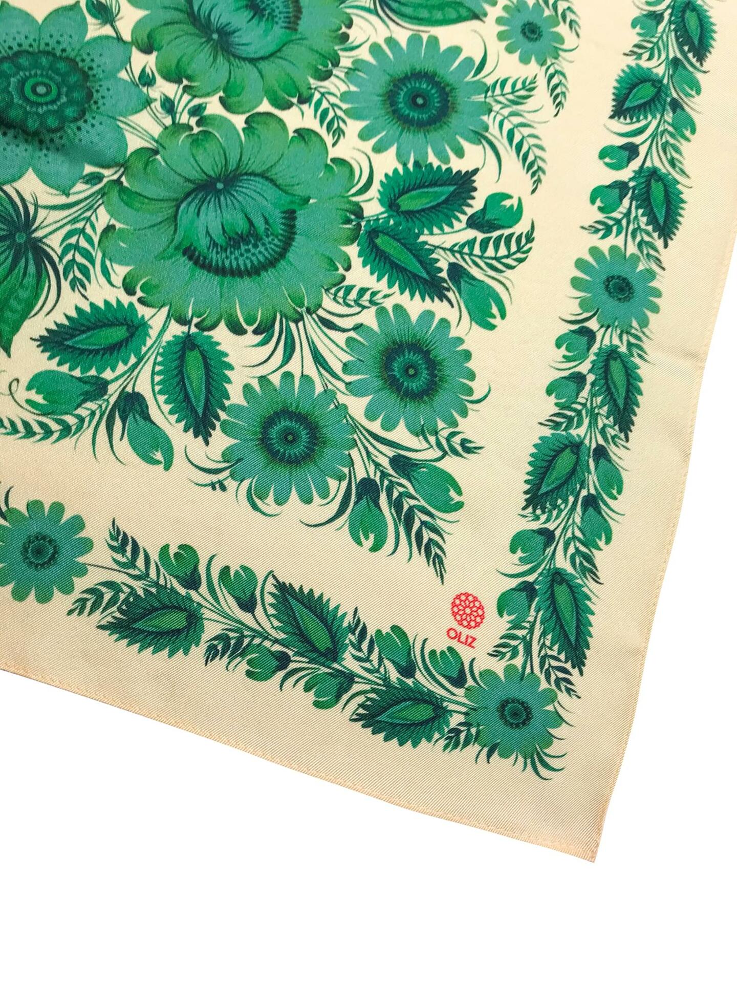 Silk scarf "Emerald"