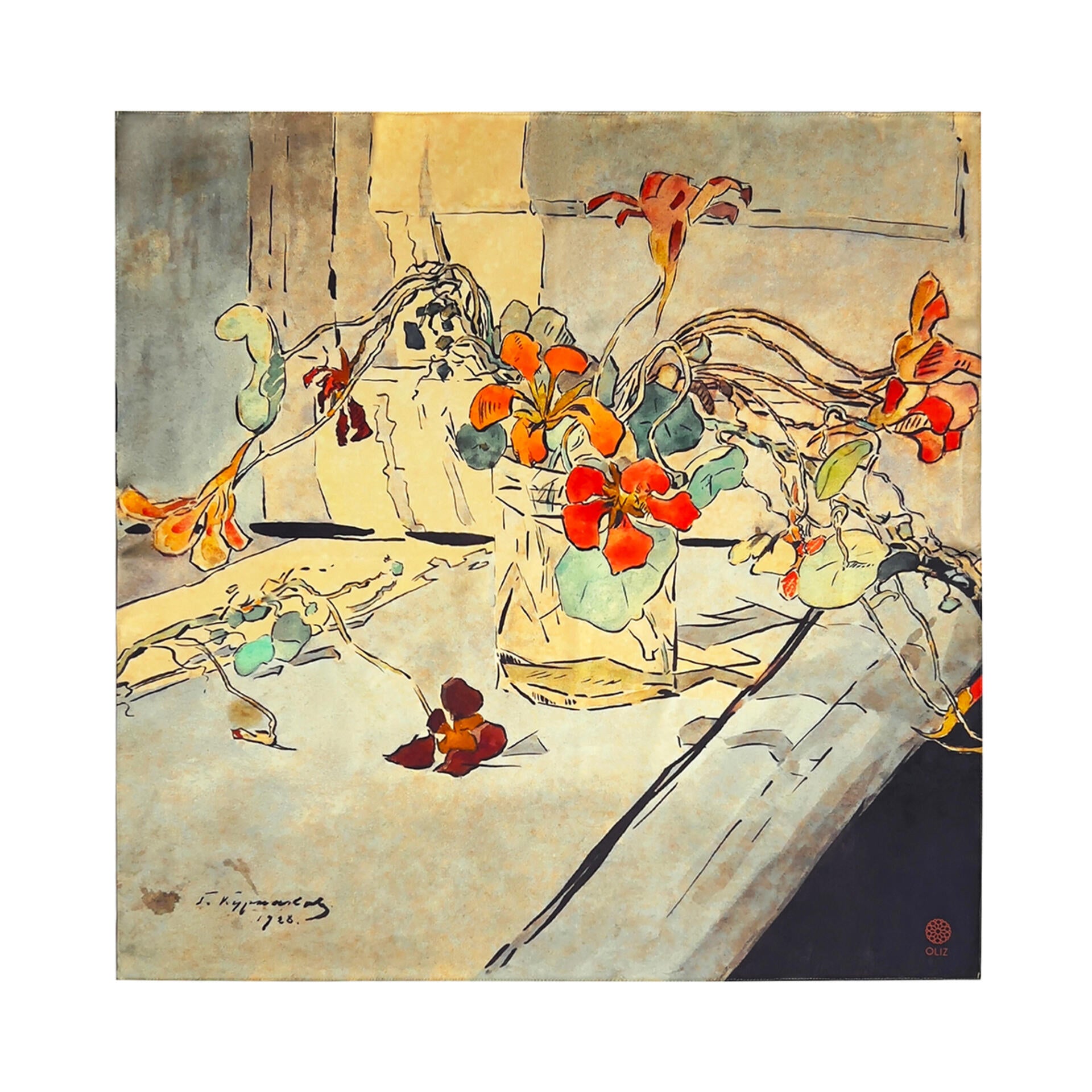 Silk scarf "Krasolia"