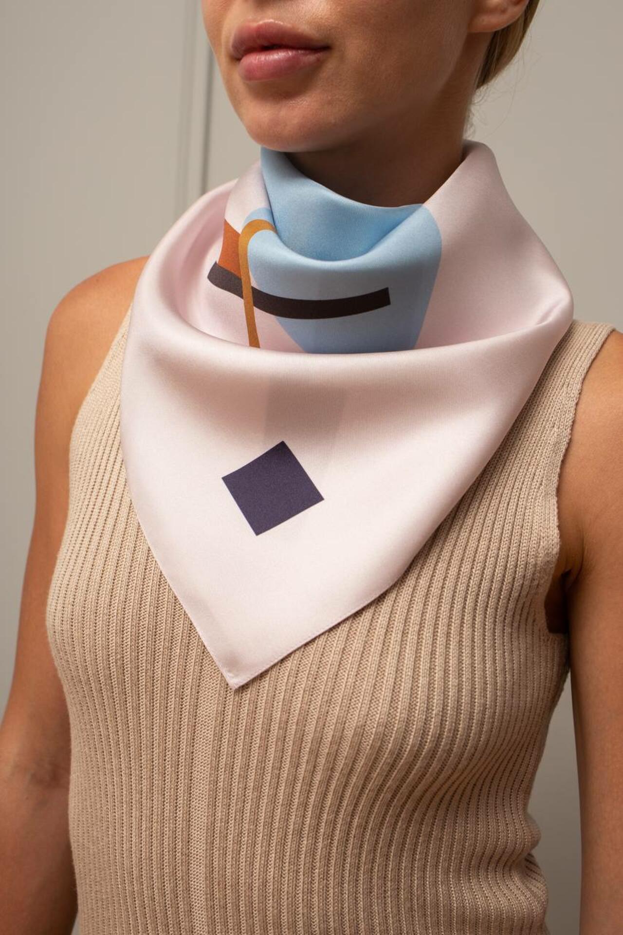 Silk scarf “Suprematist composition 1”