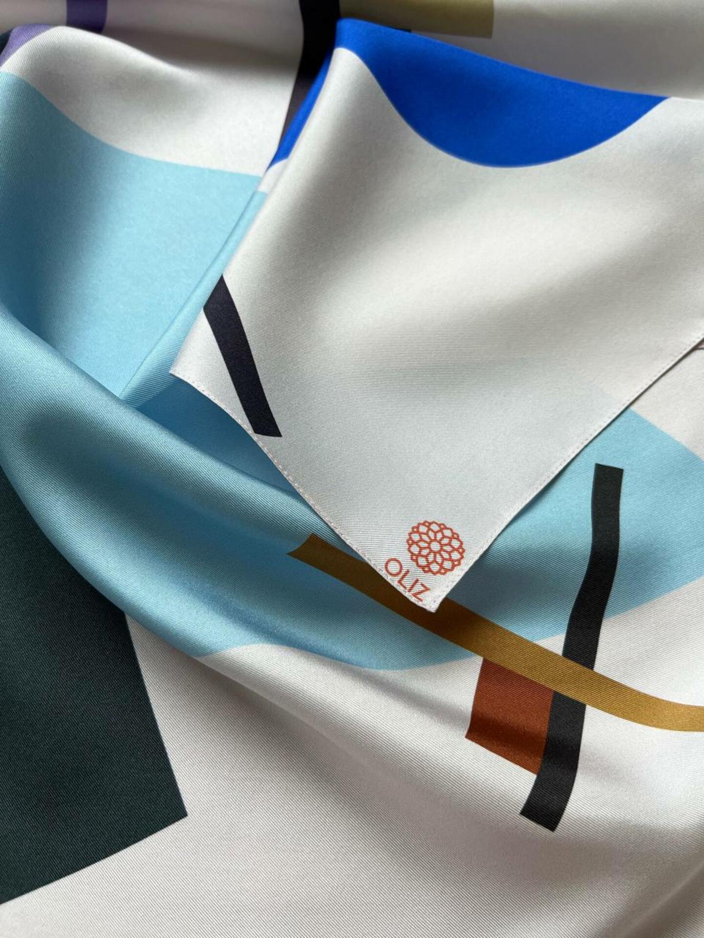 Silk scarf “Suprematist composition 1”