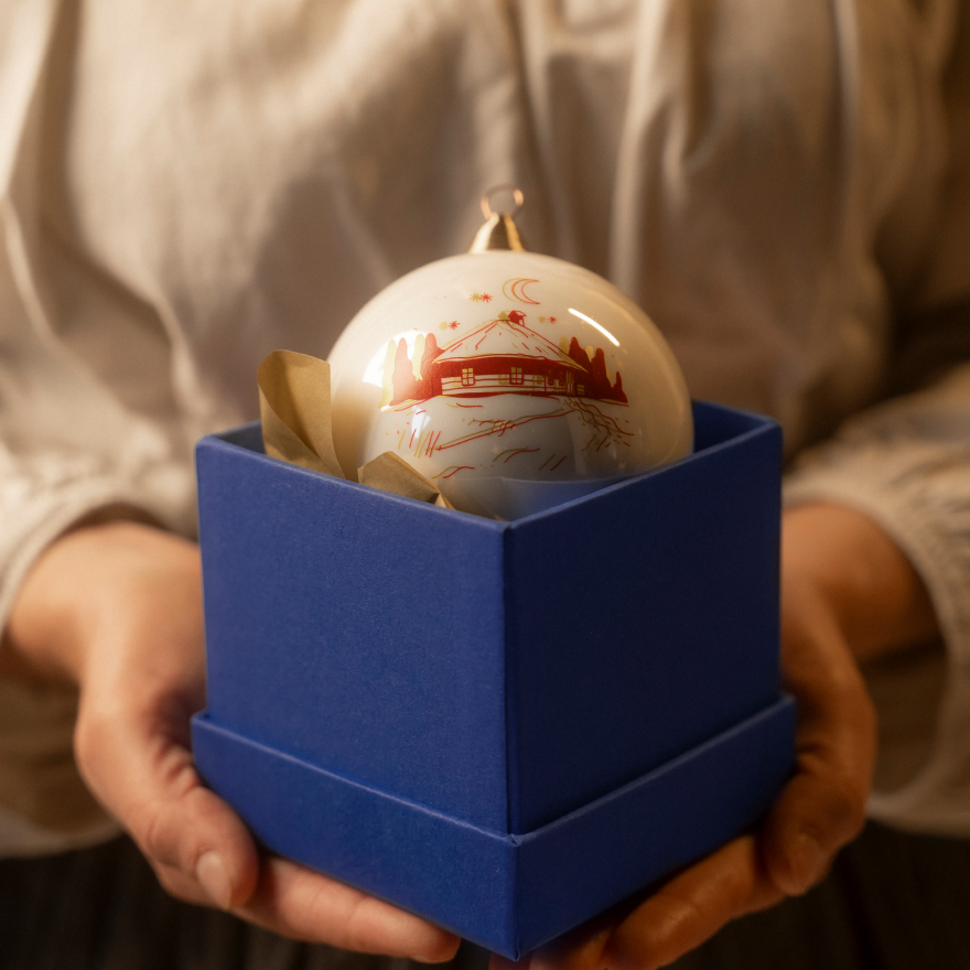 Glass christmas ball «Holy eve» Kharkiv region