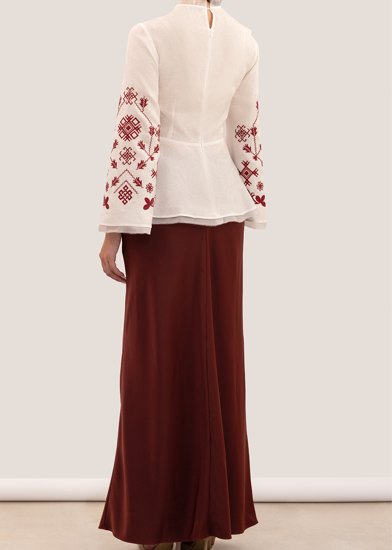 Vyshyvanka of Unity (burgundy ornament)