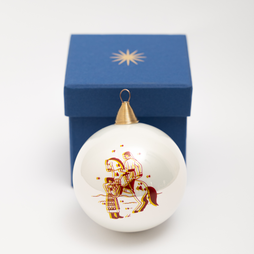 Glass christmas ball «Defender» Rivne region