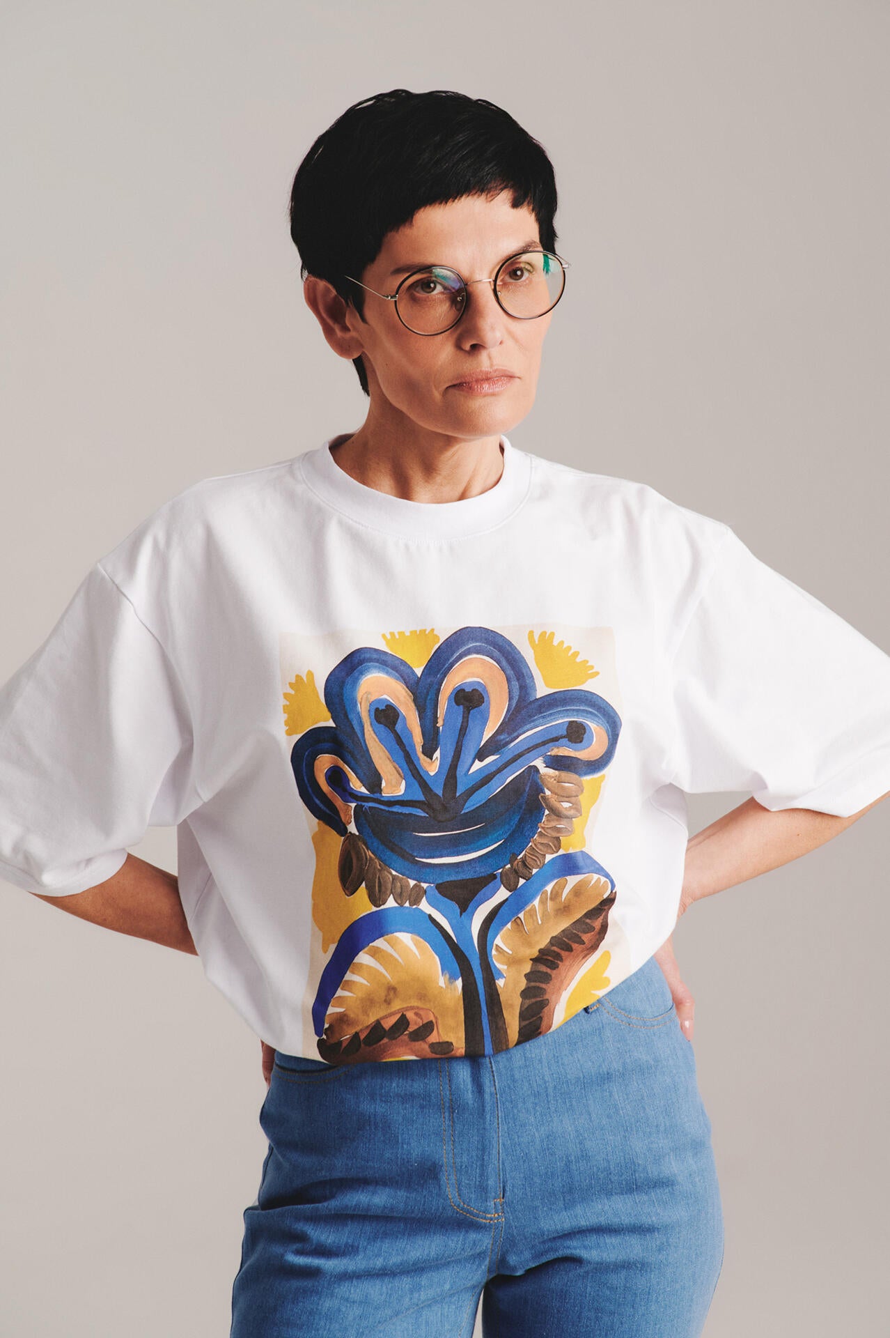Cotton T-shirt "Flower"