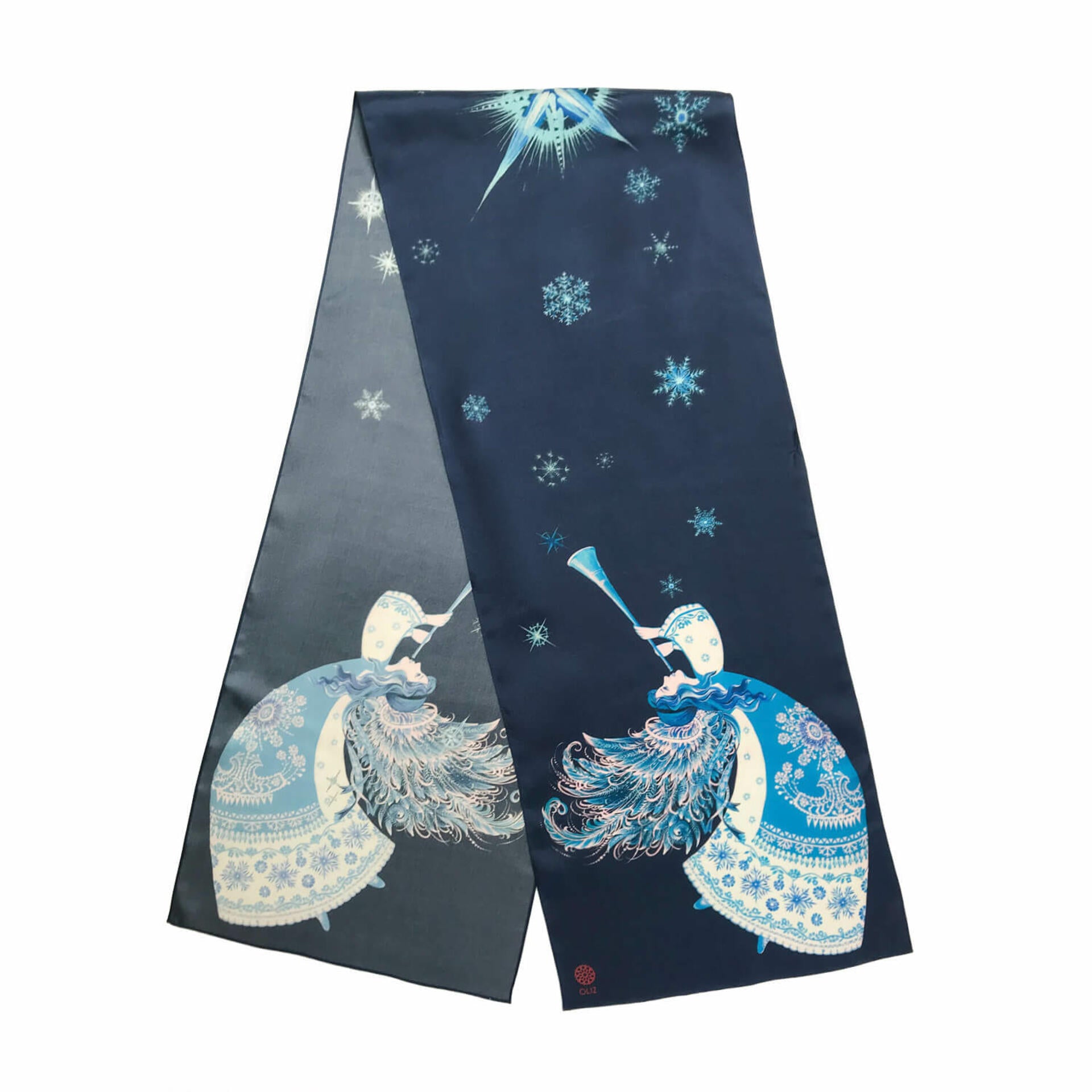 Shawl with angels is blue