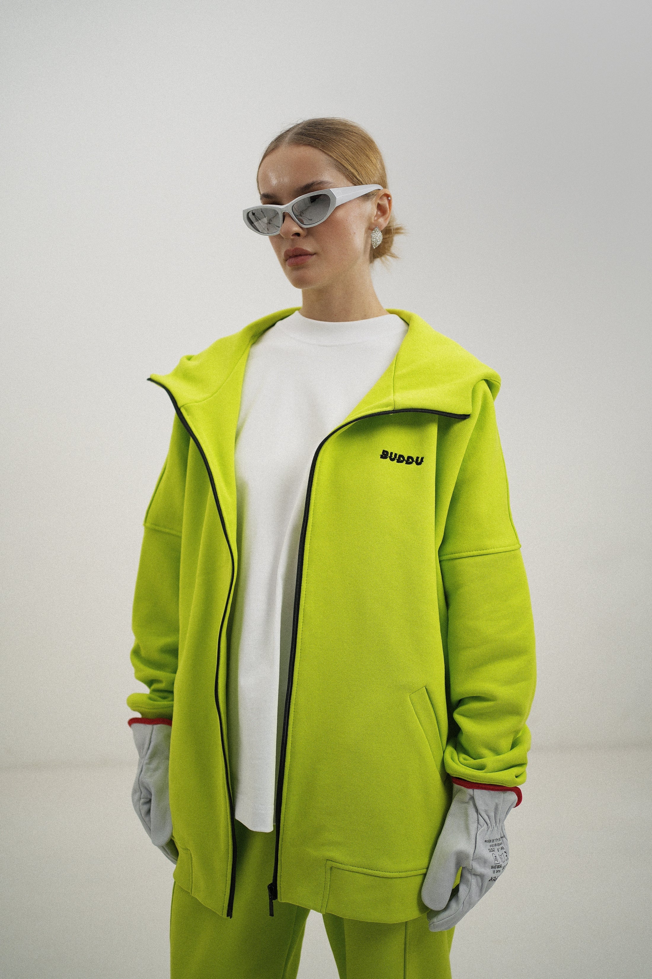 Suit with zip-hoodie "Lime"