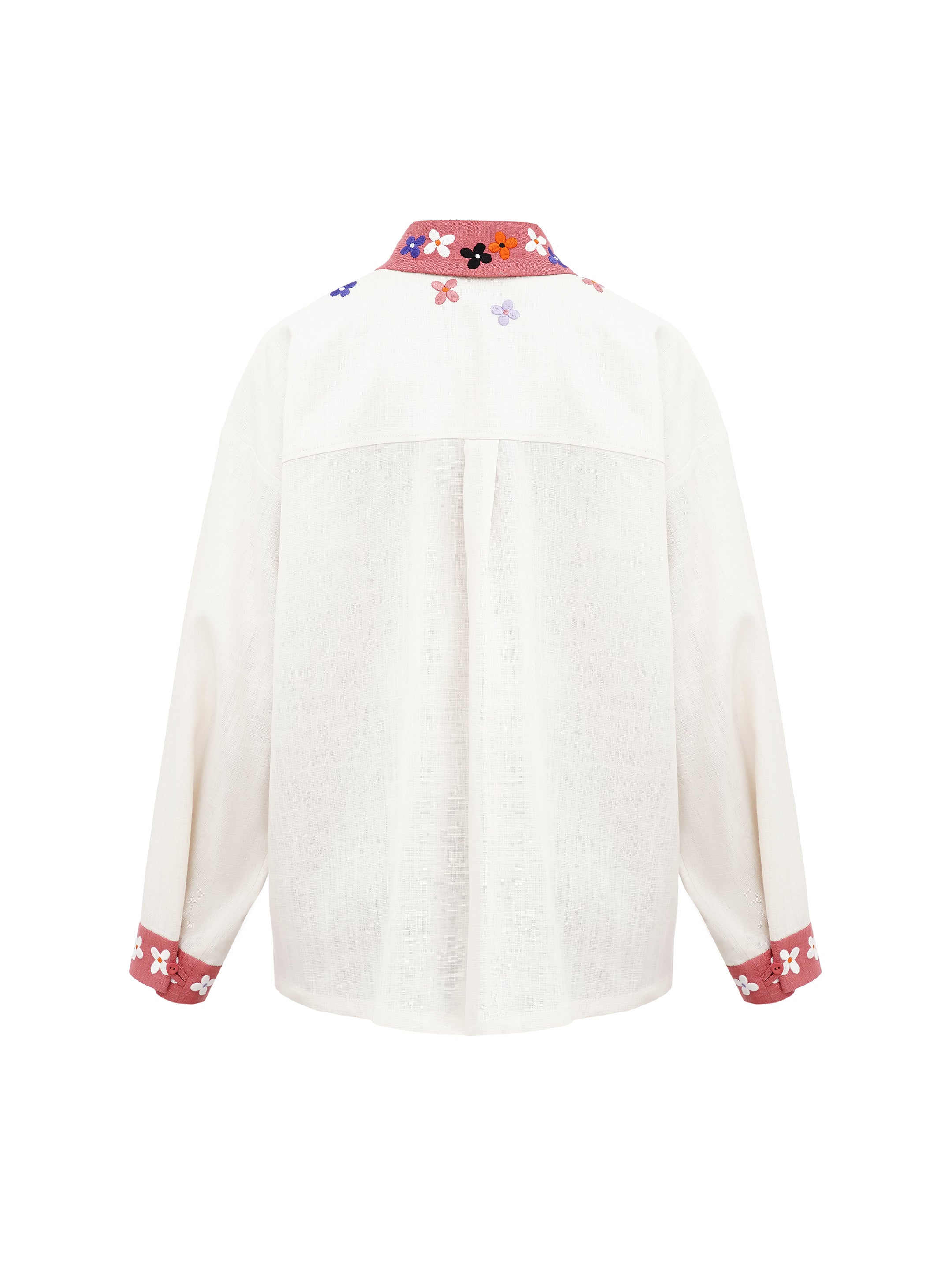 Women's shirt with an embroidered floral ornament "Ruta"
